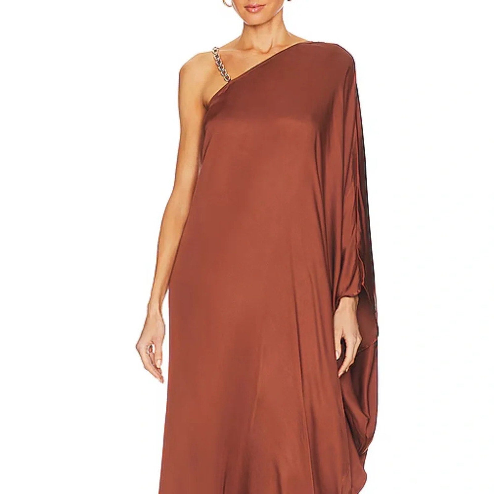 NWT L'AGENCE Kerry Kaftan Dress in Hickory - size Large