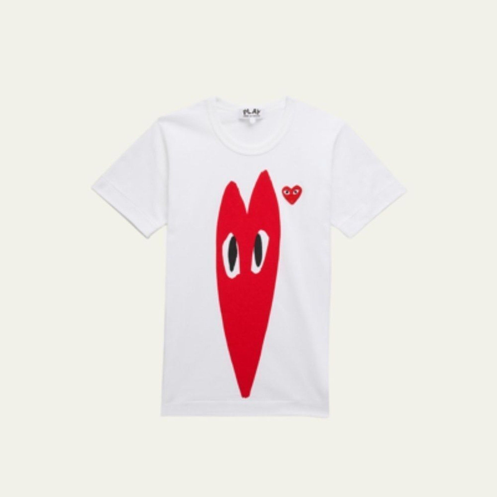 NWT COMME des GARCONS PLAY Long Heart Tee 'White' AZ-T224-051-1 - size M