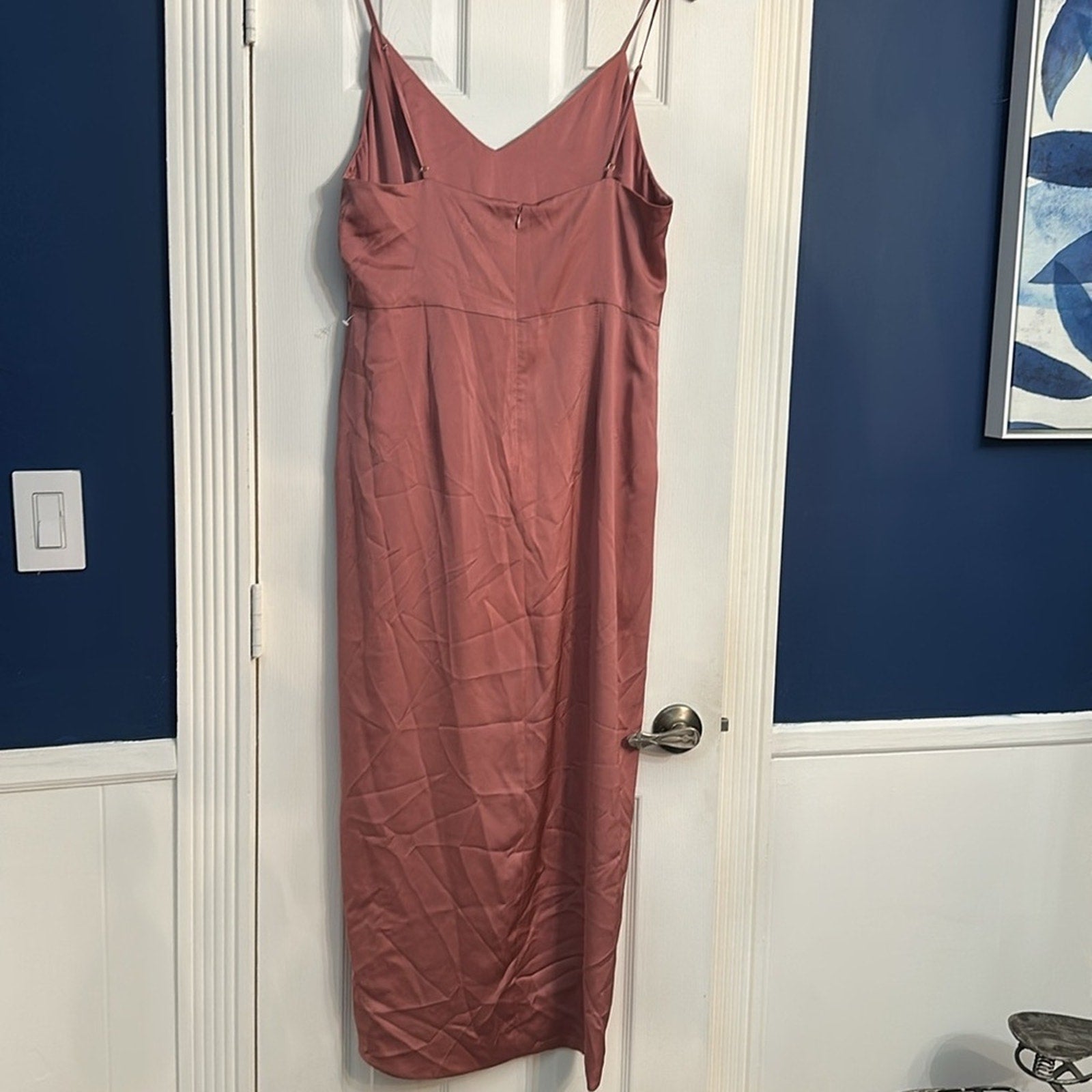 NWT Shona Joy Luxe Tie Front Cocktail Dress in Rose - size 14