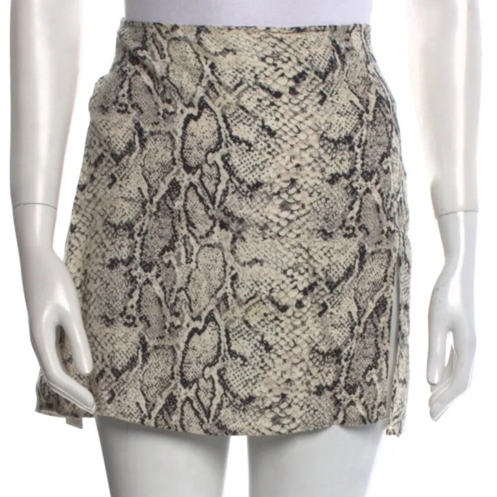 REFORMATION Margot Mini Skirt PRINT FRONT SLIT - size 8