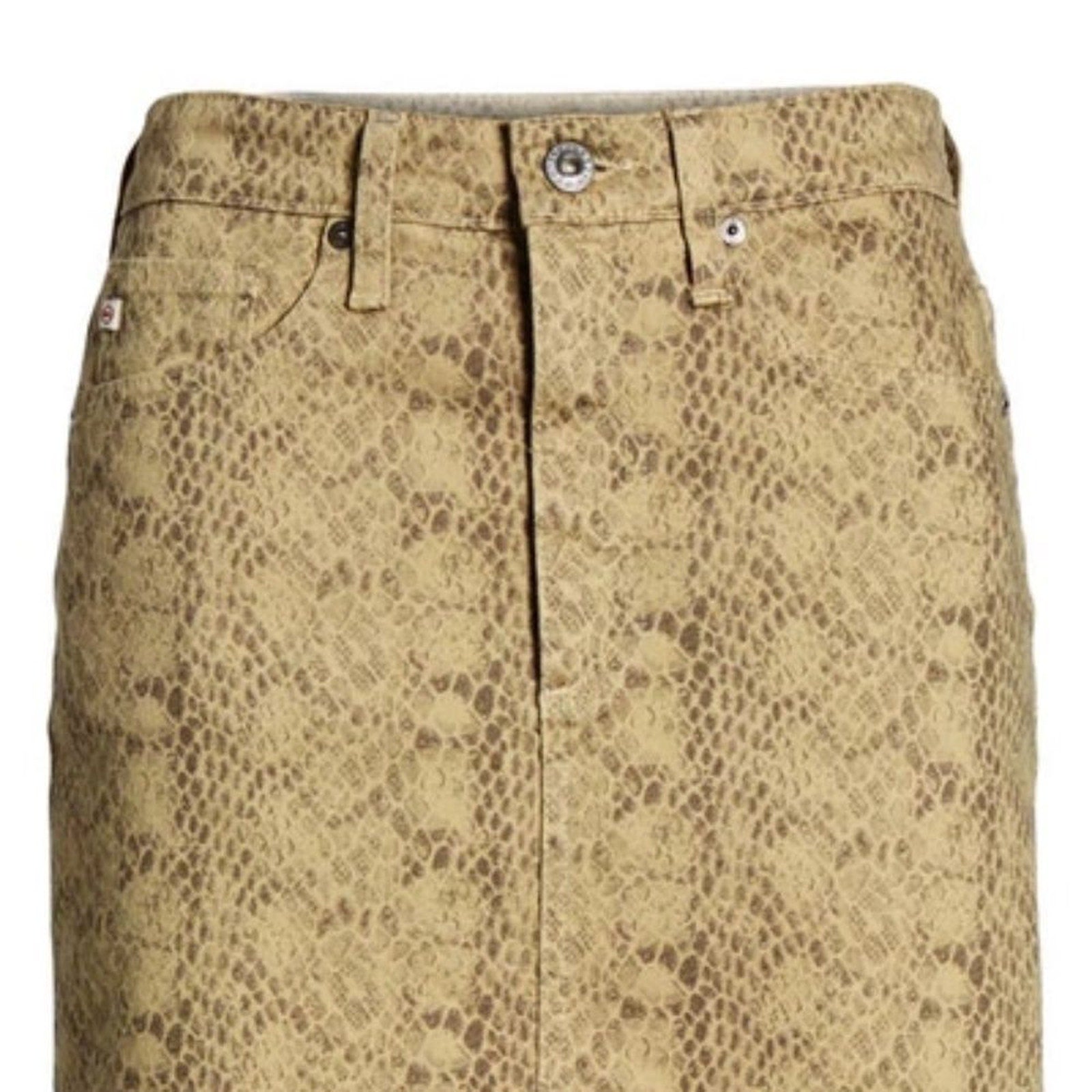 NEW AG Adriano Goldschmied 290700 Women's Vera Skirt, Silk Python Fresh Sand- 25