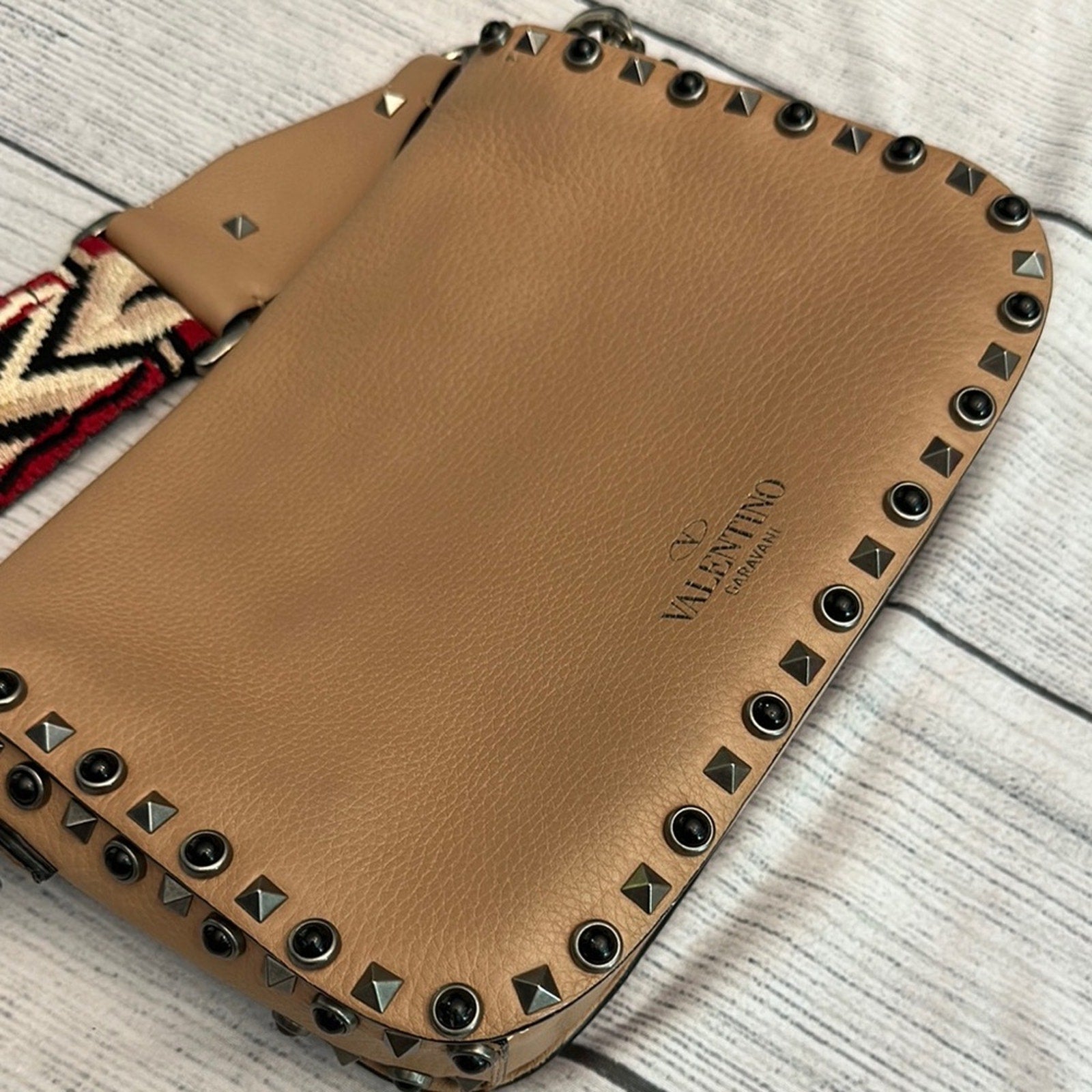 Valentino Garavani Cream and Pink Crossbody Bag