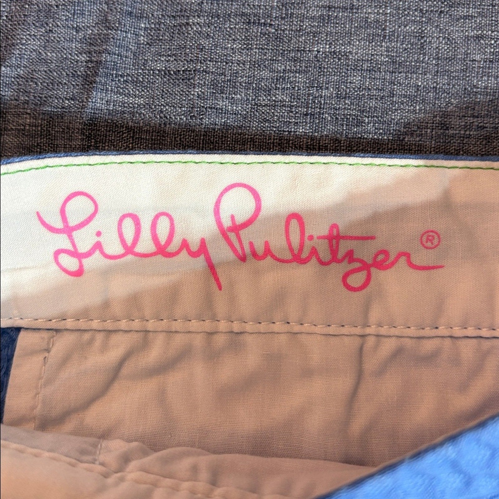 Lilly Pulitzer Blue Scalloped Textured Shorts - size 00