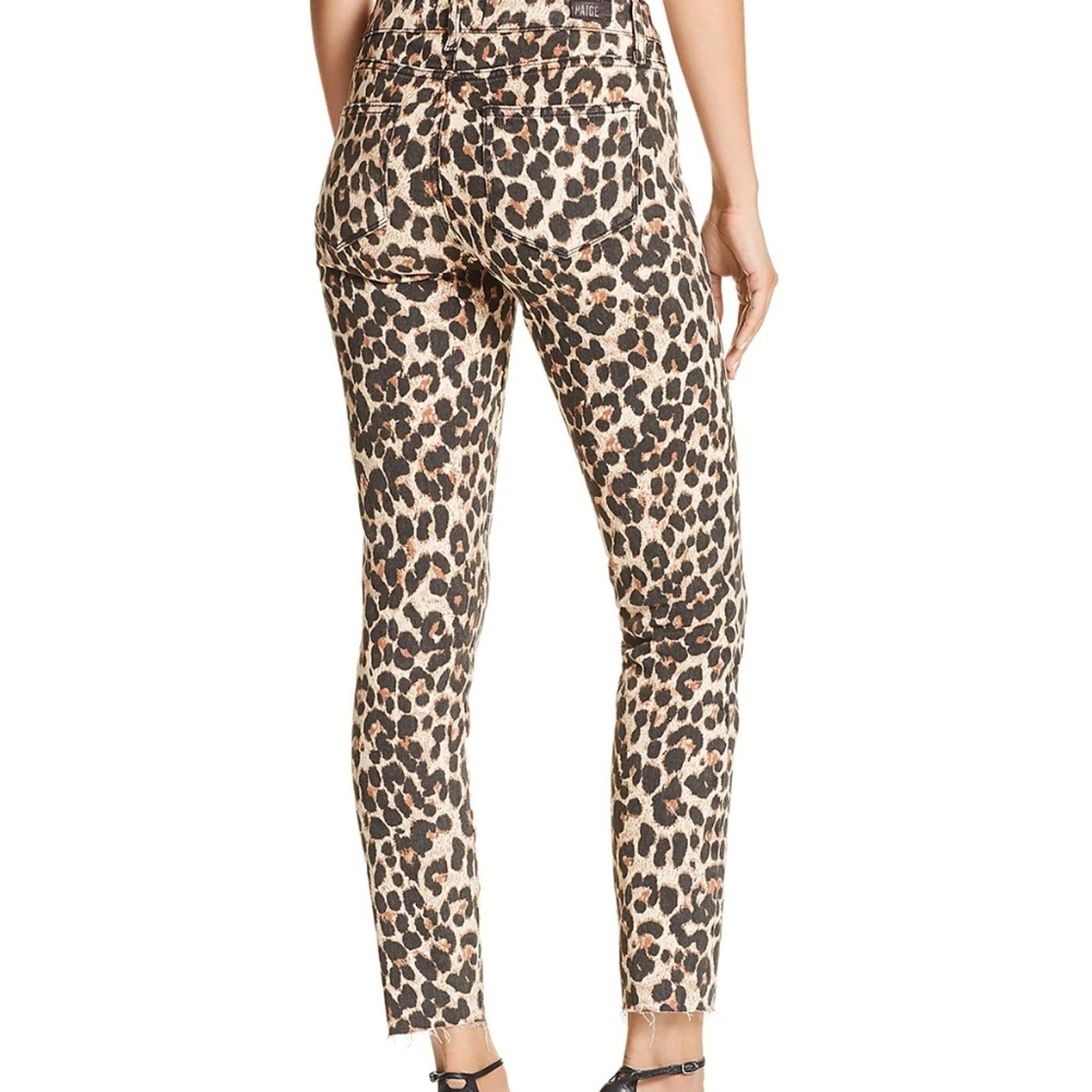 PAIGE Verdugo Ankle Skinny Jeans in Sahara Leopard - size 29