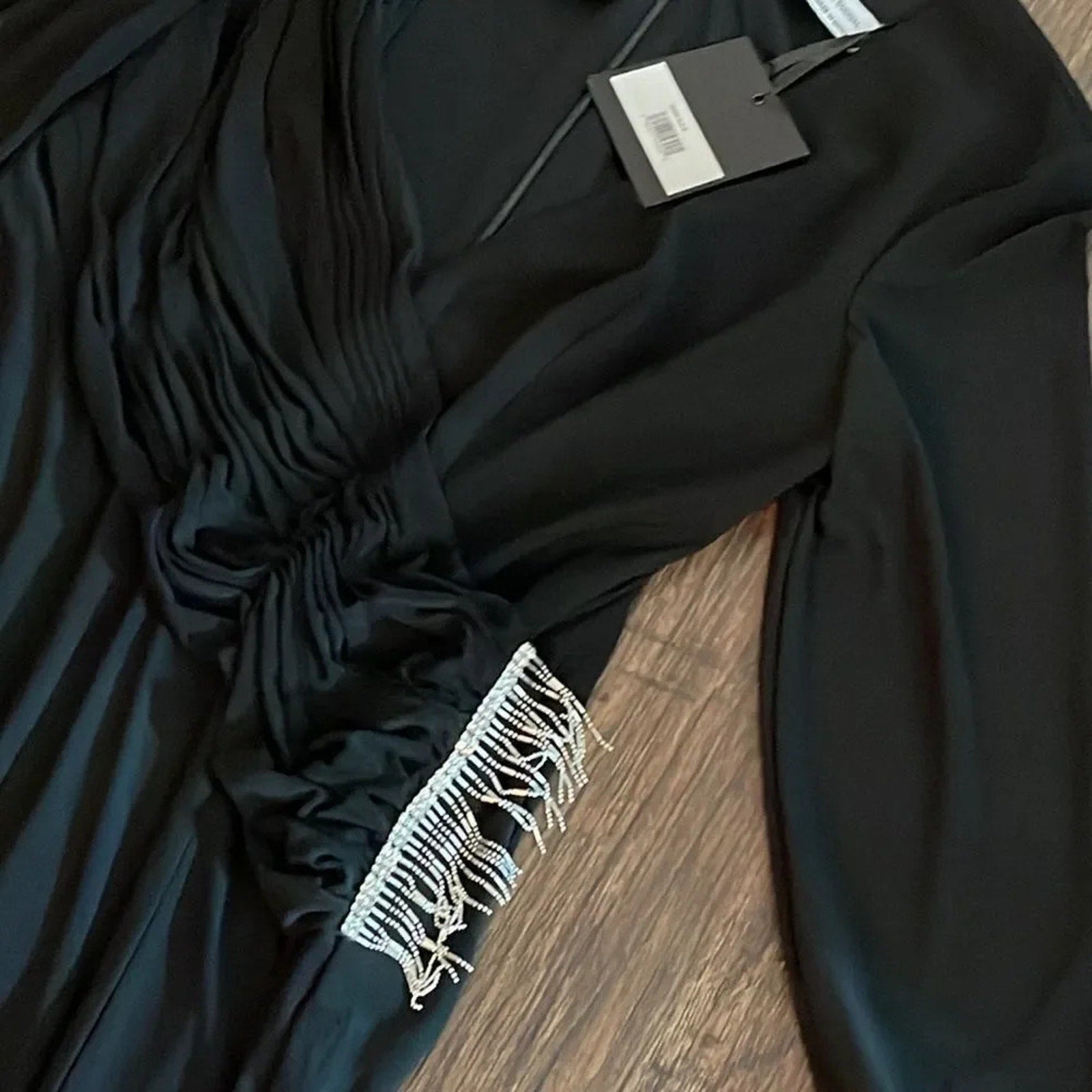 NWT Ieena By Mac Duggal Black dress Style No. 26686 - size. 6