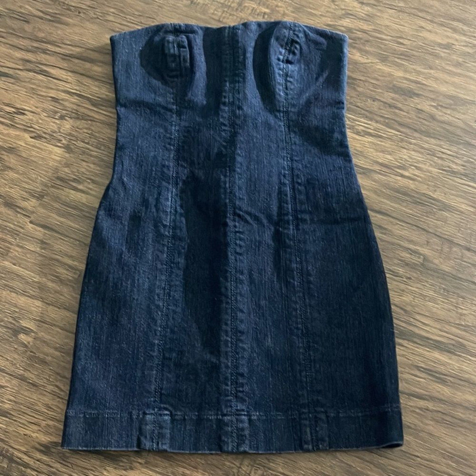 Joe’s Jeans Blue Denim Bustier Style Mini Dress - size P