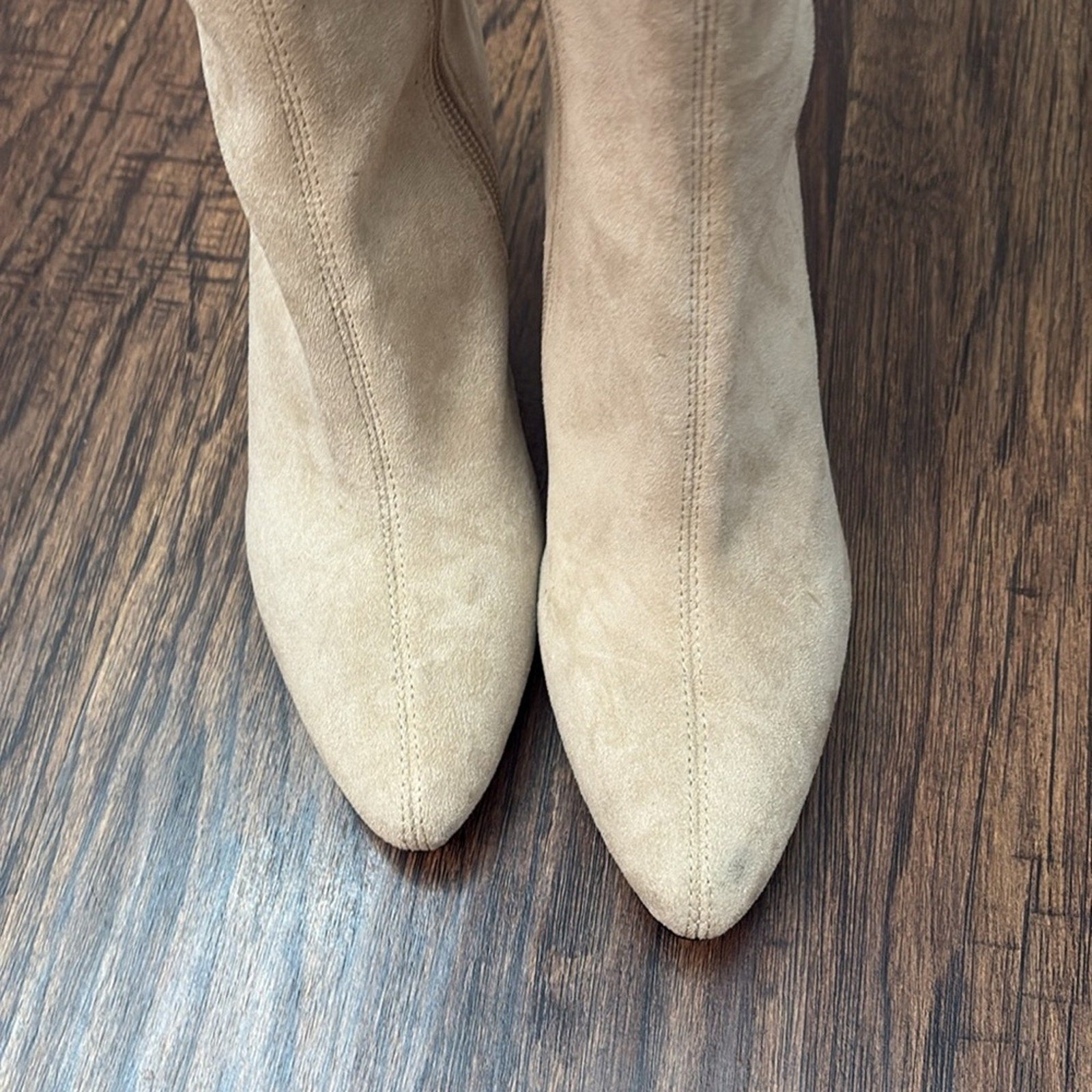 NEW Jeffrey Campbell Parisah Block-Heel Pointed-Toe Over-the-Knee Dress Boots 6