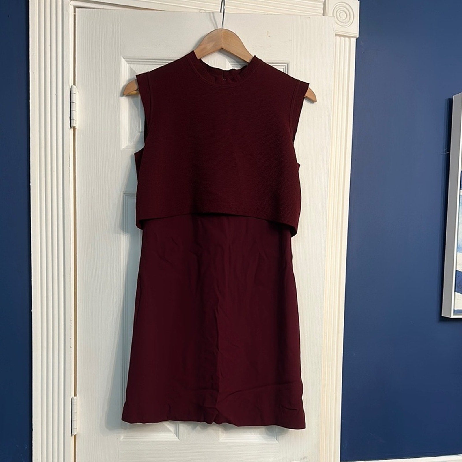 Sandro burgundy sleeveless dress - size 1