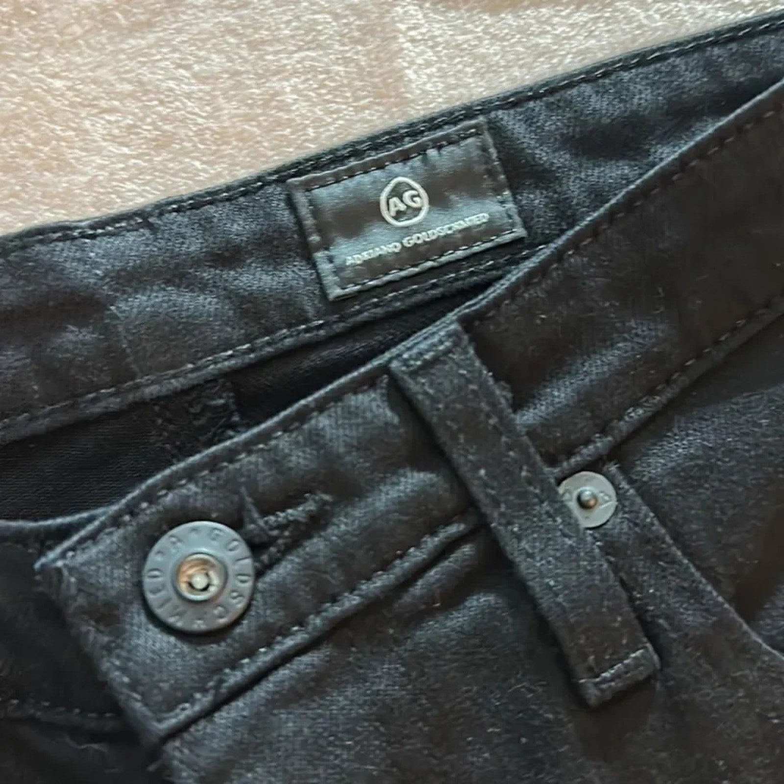 NEW AG THE ISABELLE JEANS IN SUPER BLACK METEOR SHOWER
