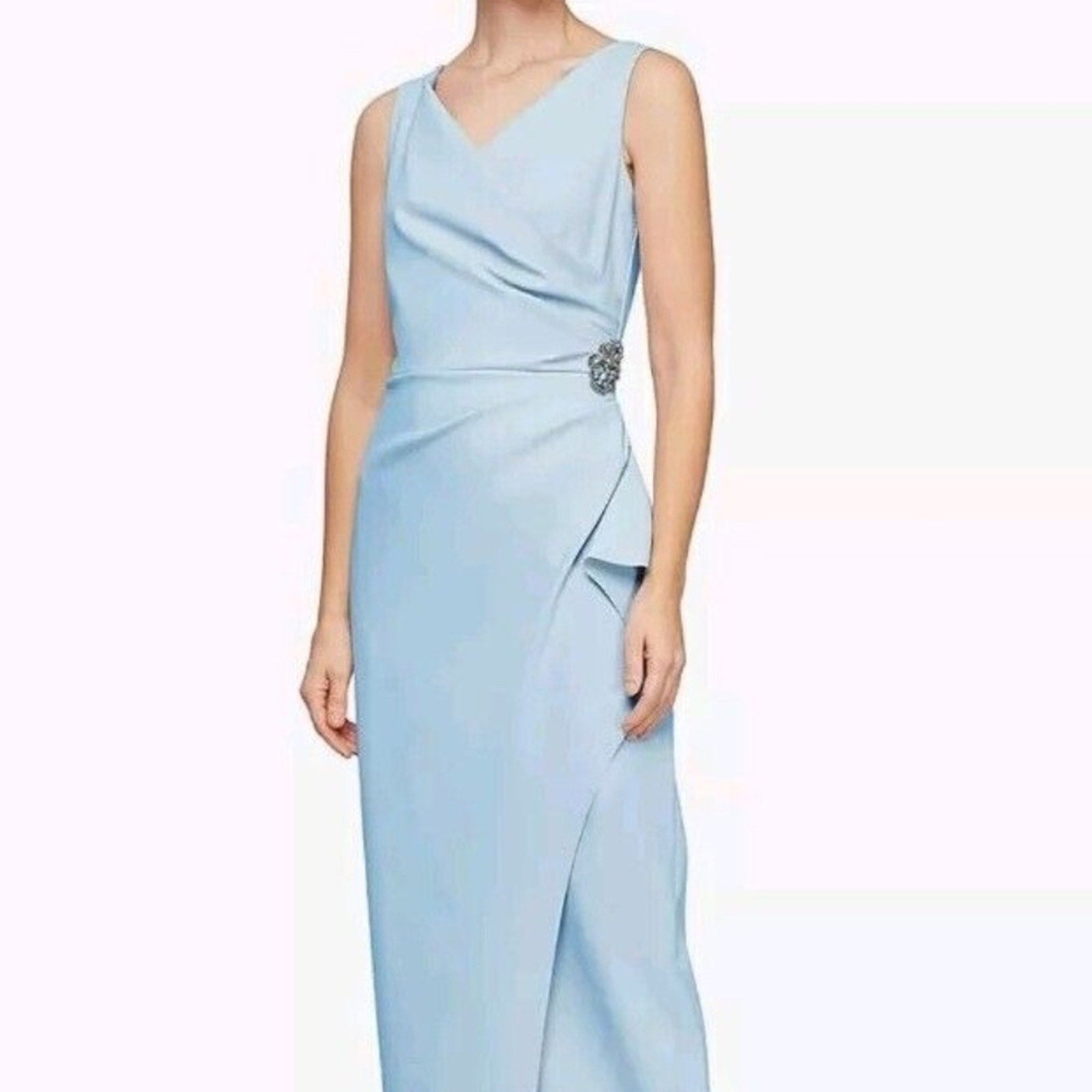 NWT ALEX EVENINGS Side Ruched Cocktail Dress - size 8