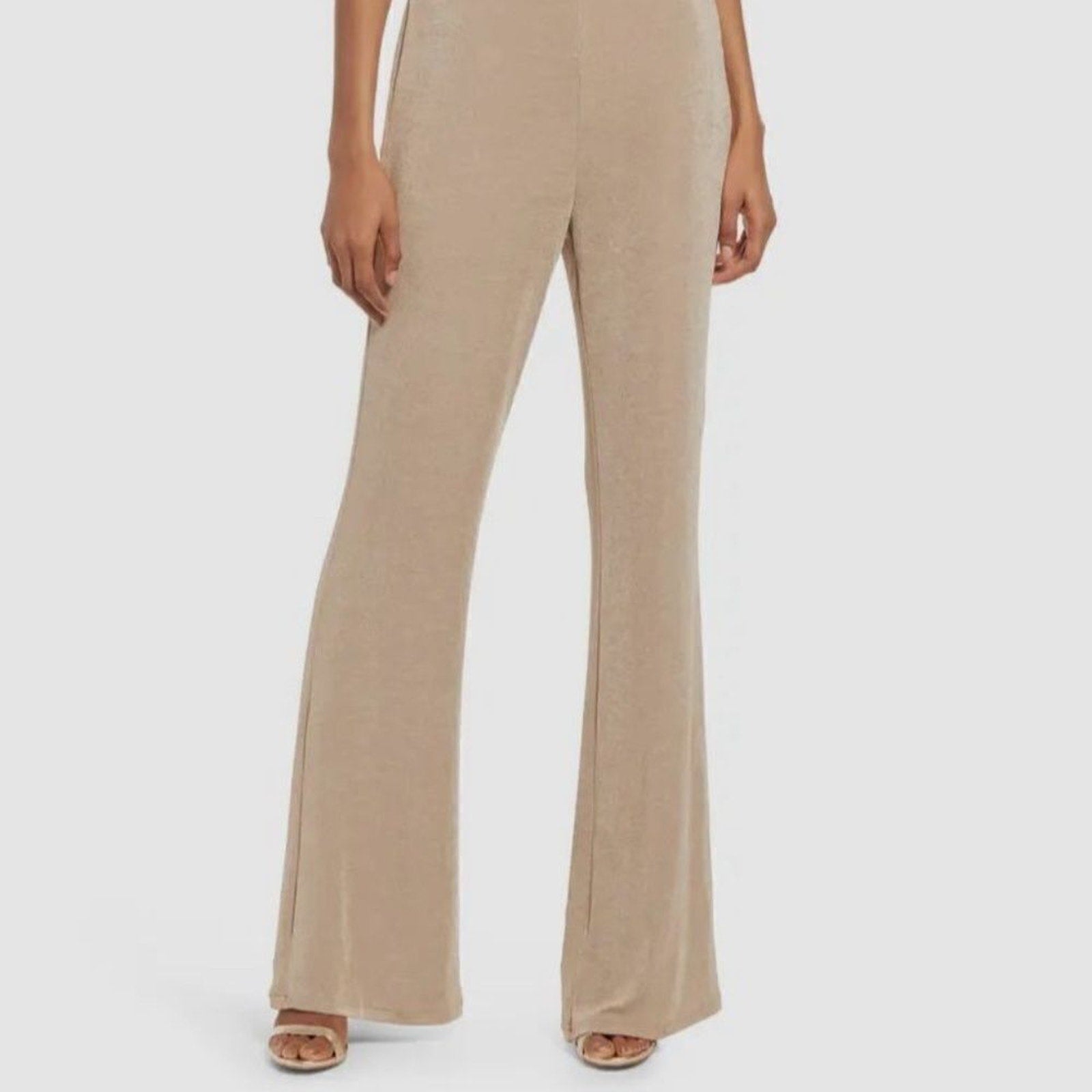 NEW Misha Womens Brown Metallic Shoulder Strap Cowl Neck Jumpsuit - size 12