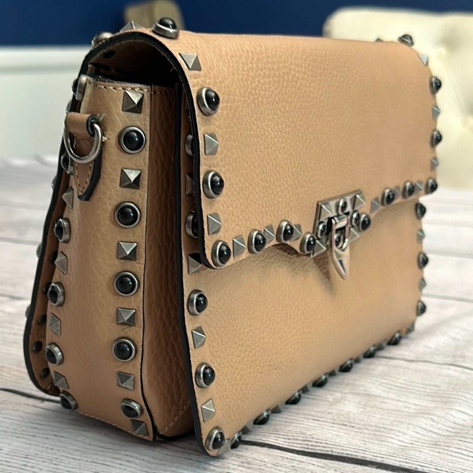 Valentino Garavani Cream and Pink Crossbody Bag