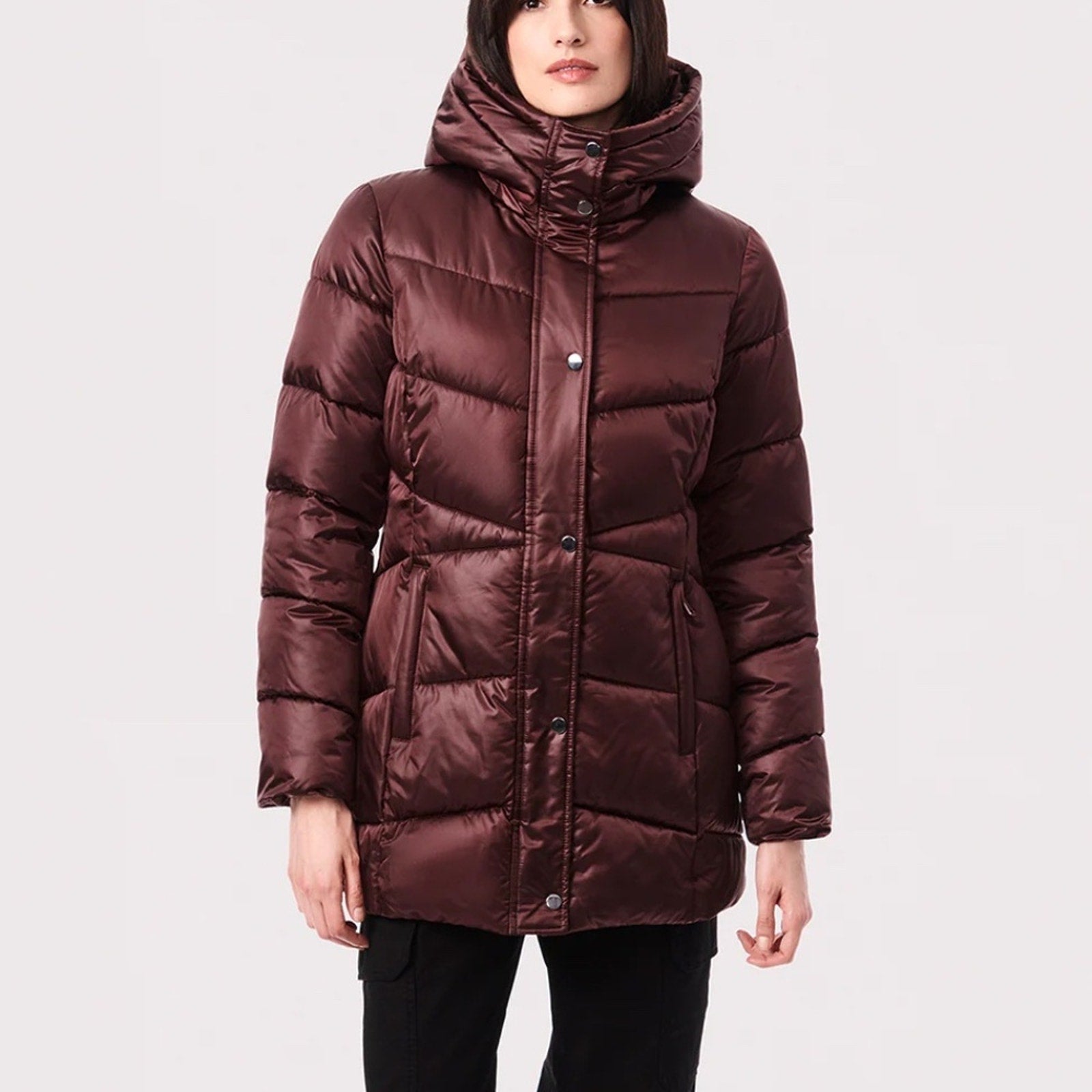 NWT Bernardo Women's Shiny Heavy Walker Puffer Jacket - size Large