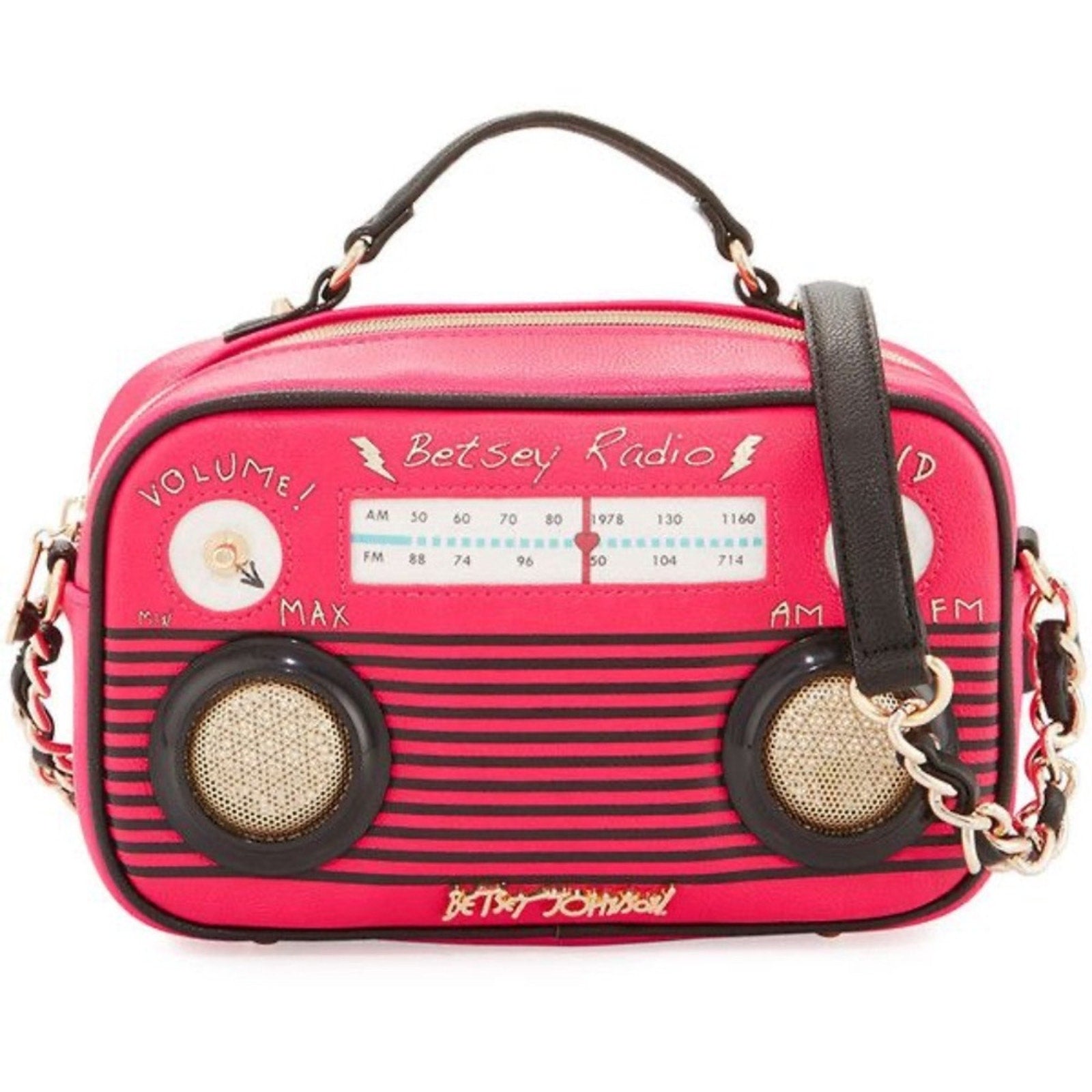 Betsey Johnson Women's Kitsch Boom Box Here Comes Treble Crossbody Handbag