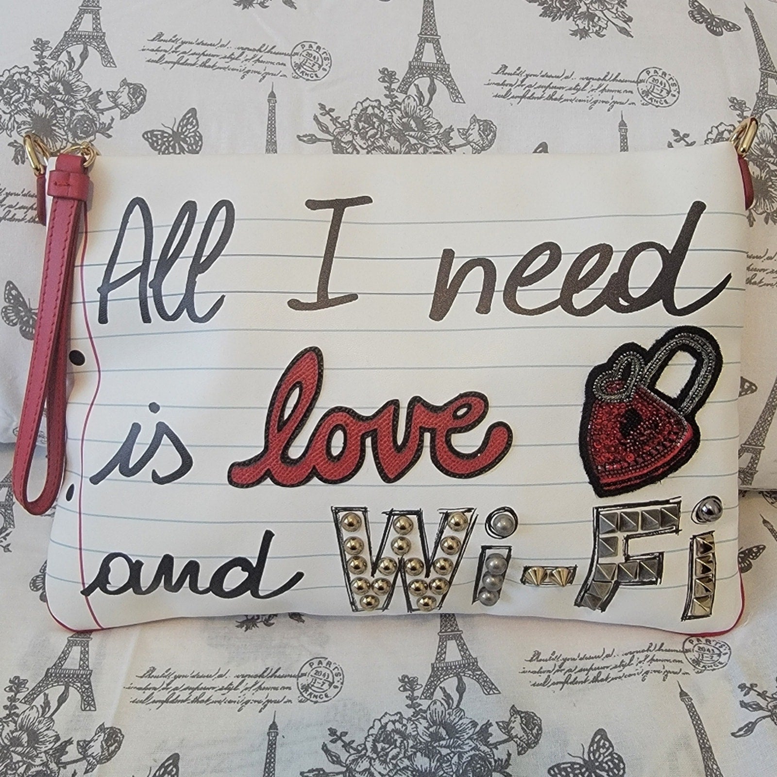 Dolce and Gabbana All I Need Is Love & Wifi Handbag
