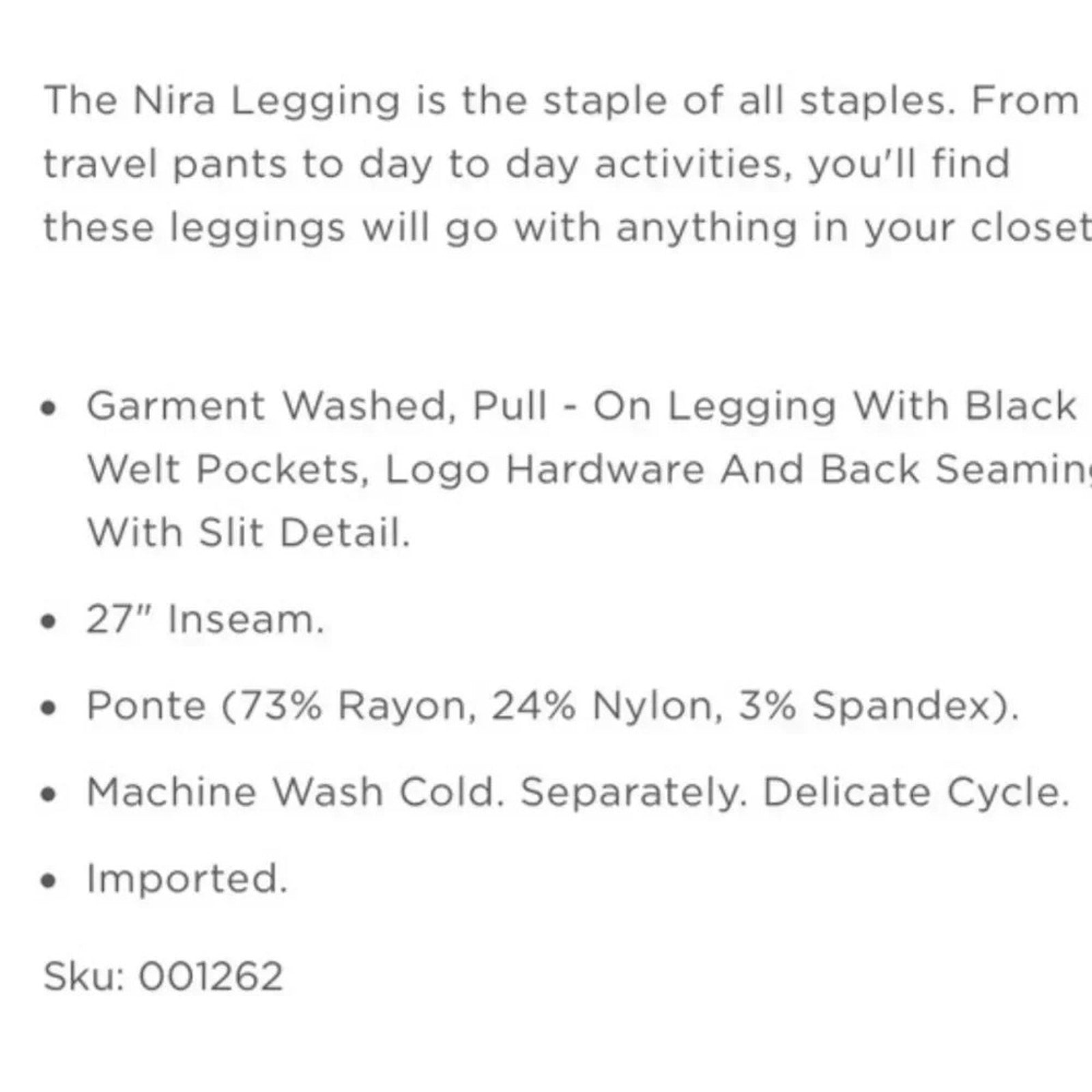 NWT Lilly Pulitzer 27" NIRA LEGGING Heathered NightTime GREY - size large