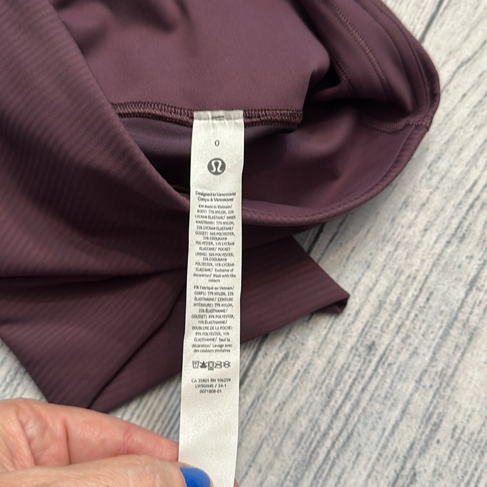 Lululemon Ribbed Dramatic Magenta Leggings - 0