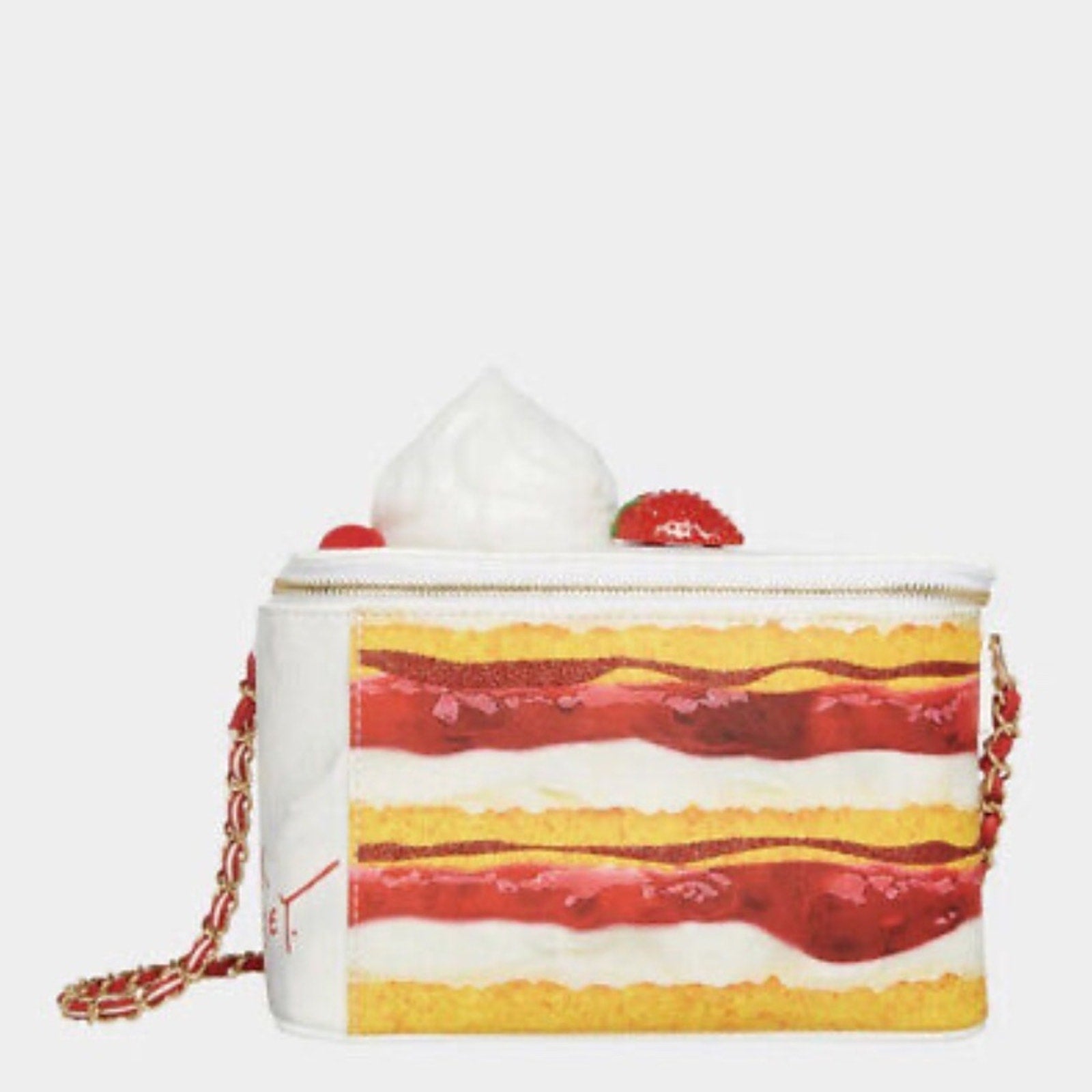 NEW Betsey Johnson Kitsch Rhinestone Strawberry Shortcake Crossbody Bag