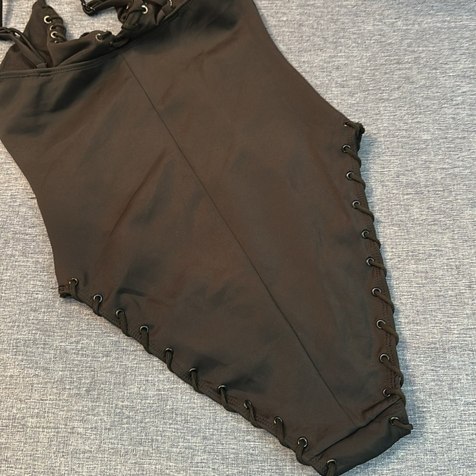 NEW Good American Black Good American Whip Stitch Swimsuit - size M
