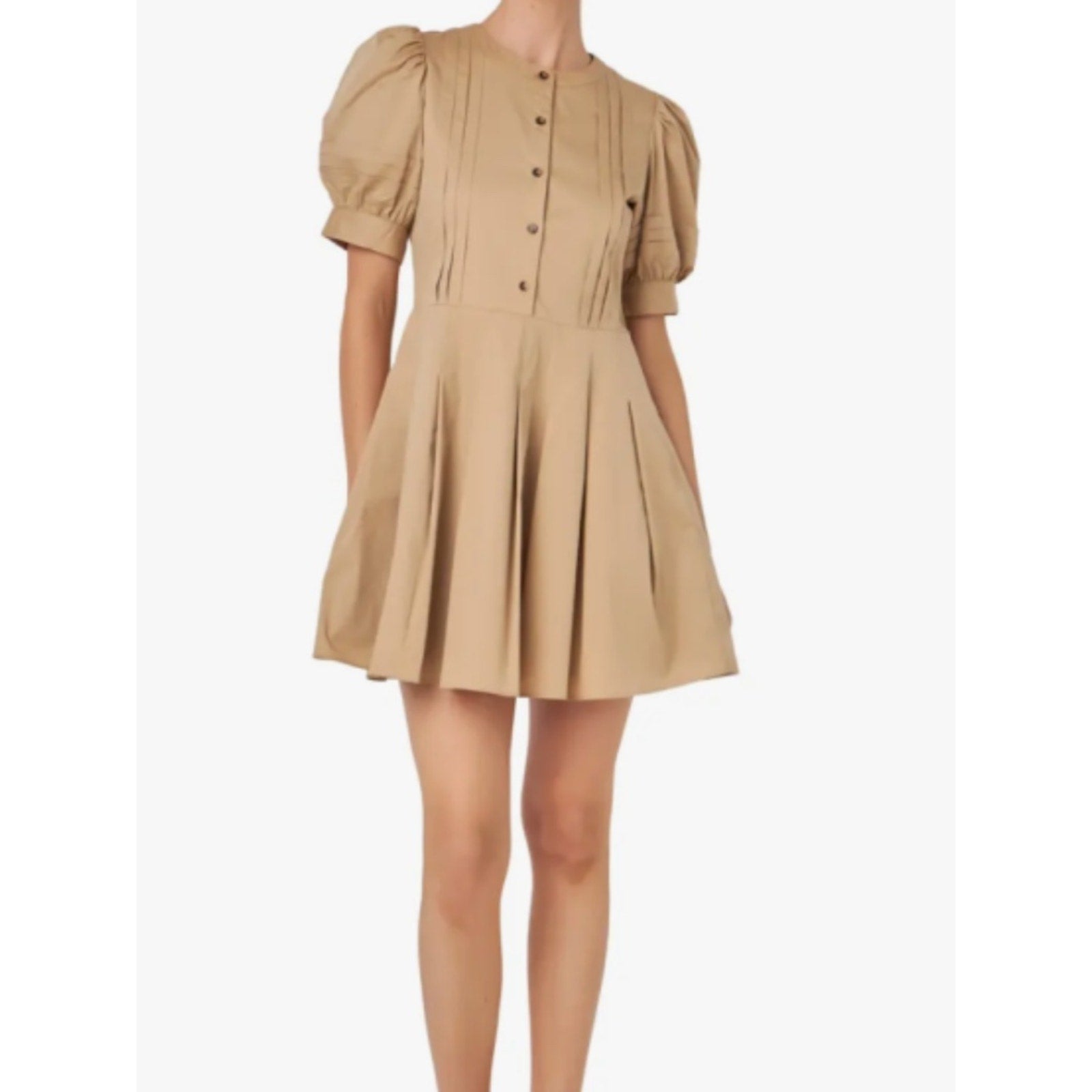 English Factory Puff Sleeves Mini Dress - size Large - NEW