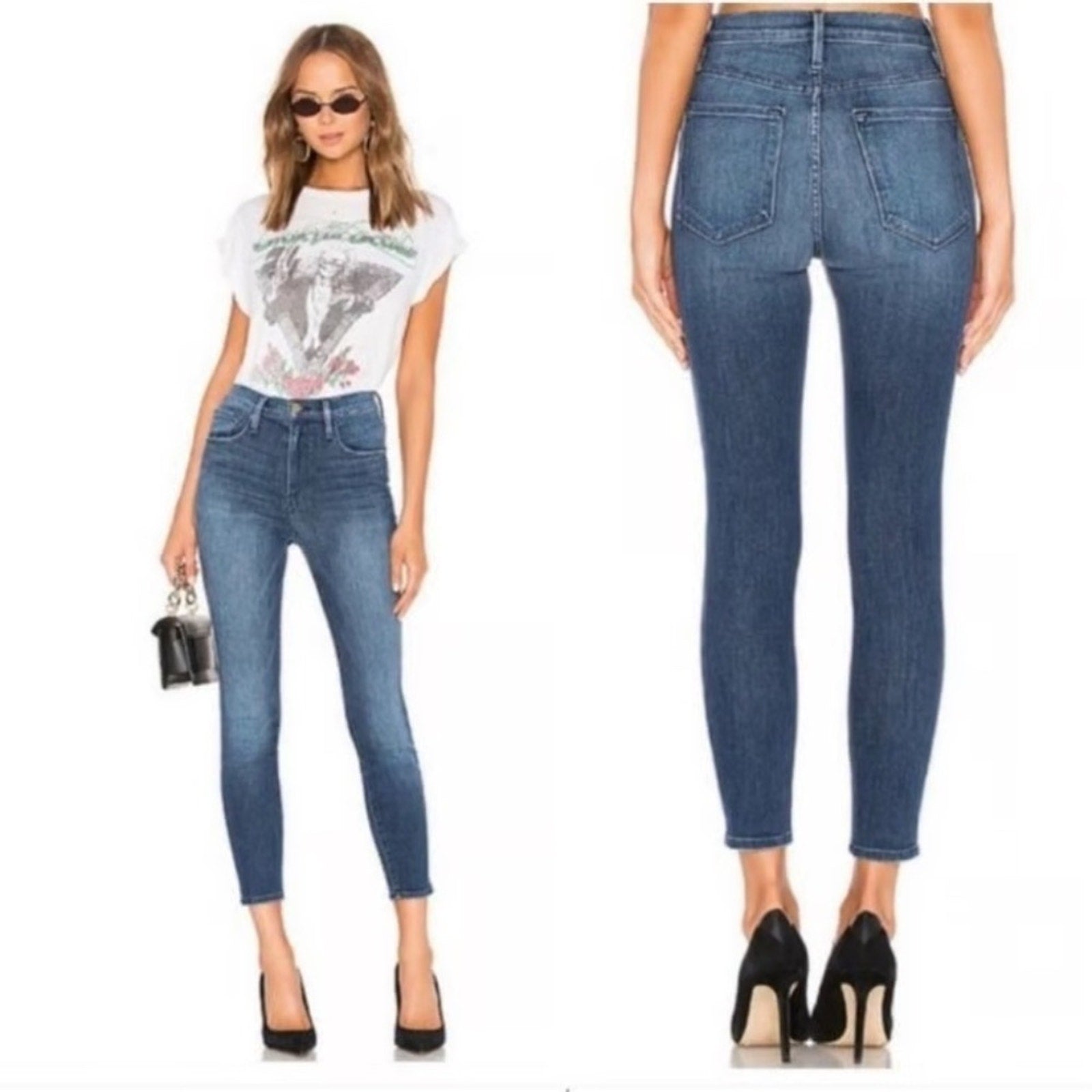 FRAME Ali High Rise Skinny Jeans in Belhaven - size 29