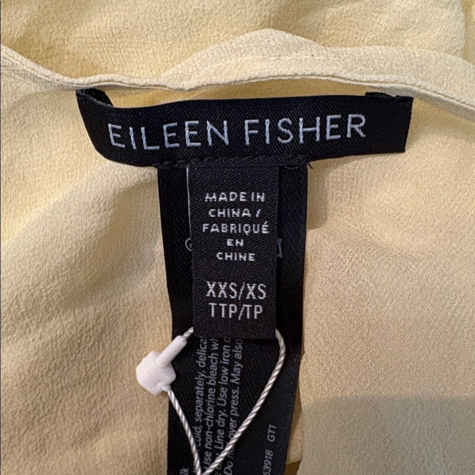 NWT Eileen Fisher Sheer Silk Georgette Poncho - size XS