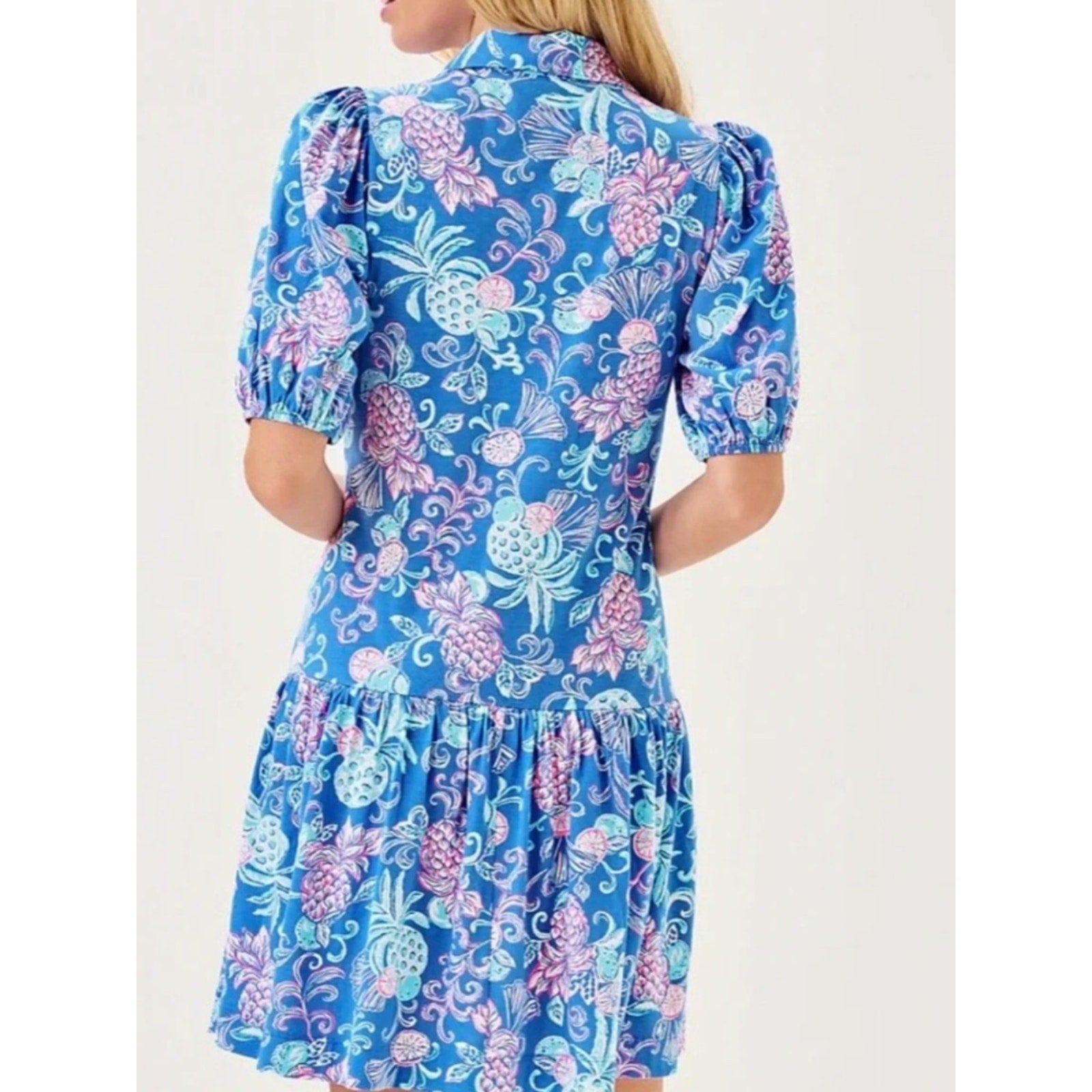 Lilly Pulitzer Bingley Dress in Blue Citrus Crush - M 🌟