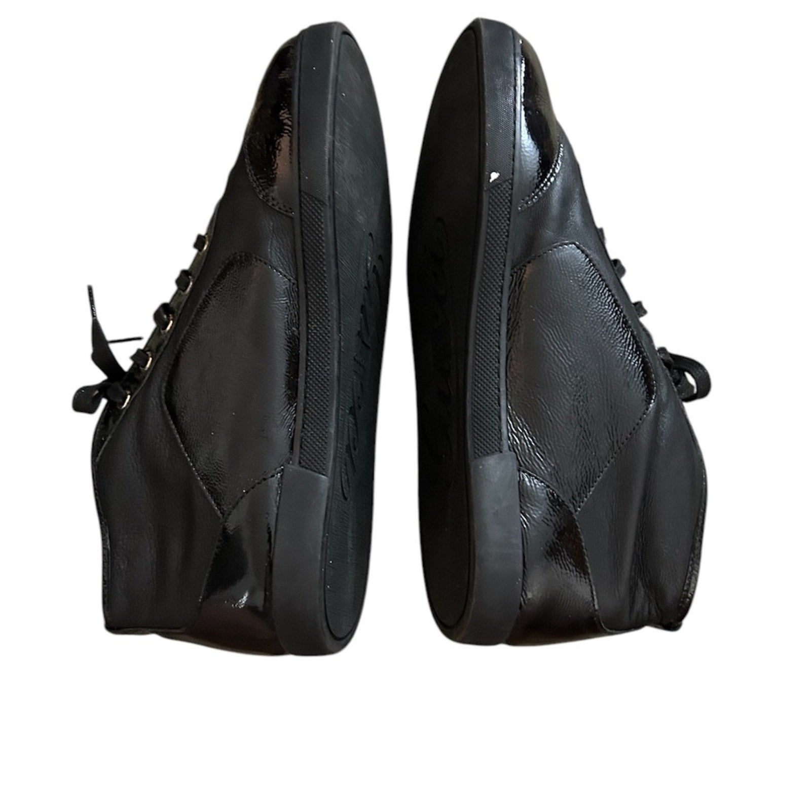 Gucci Black Leather GG High Top Sneakers Size 40 (US size 10)