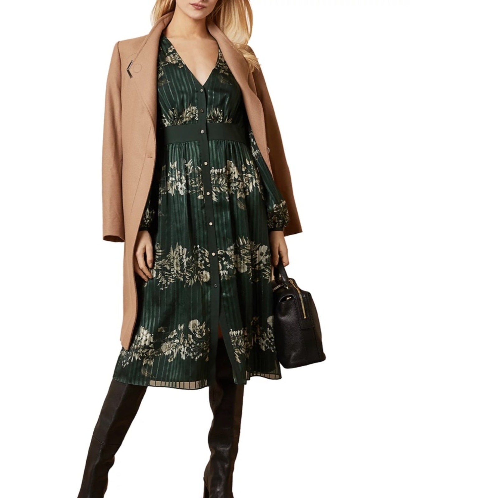 Ted Baker Delyla Meadow-Print Midi Dress - 3 🌟
