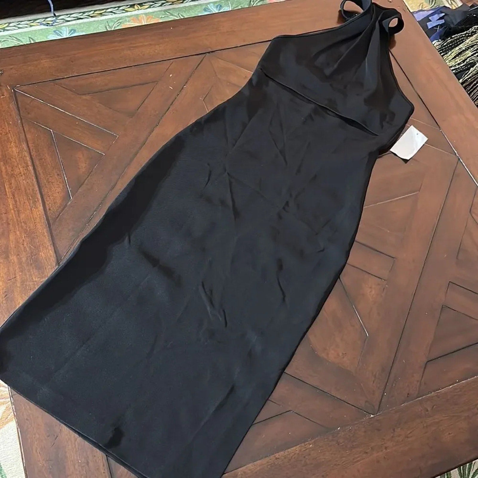 NEW $370 Gauge 81 Women's Black Sleeveless Abile Cutout Halter Midi Dress Size M