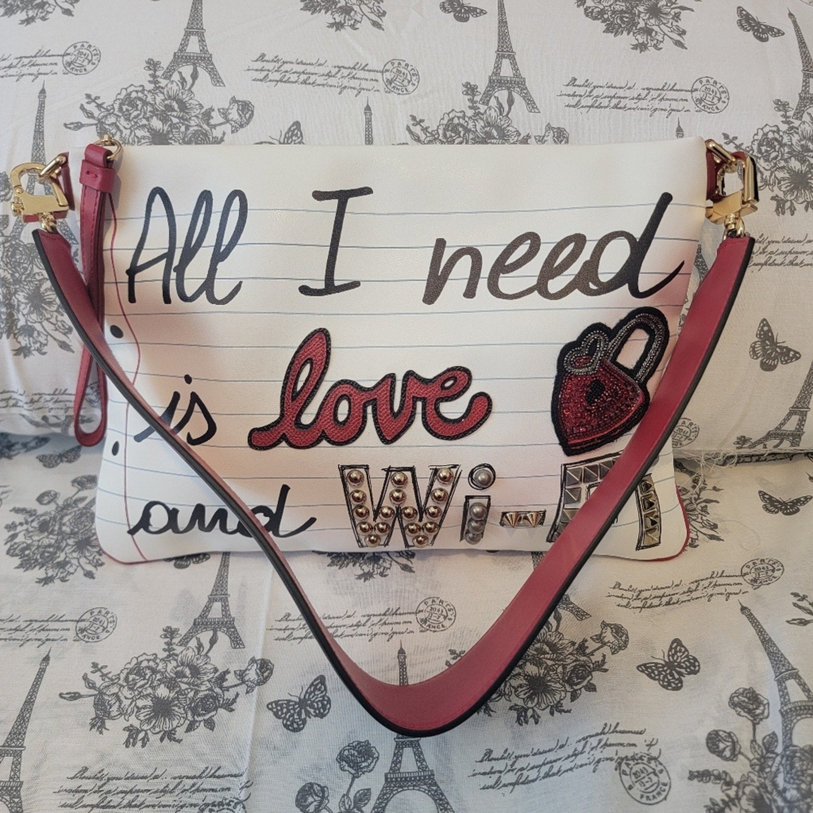 Dolce and Gabbana All I Need Is Love & Wifi Handbag