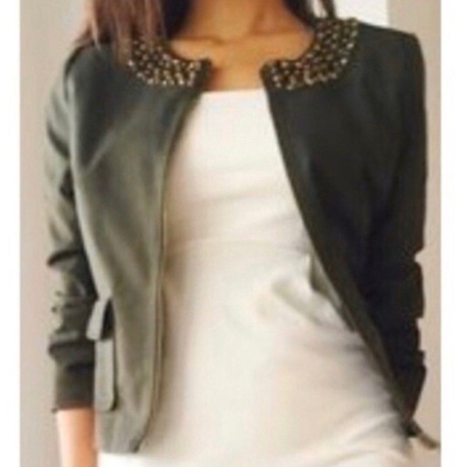 MICHAEL Michael Kors Studded Moto Jacket Blazer -size small