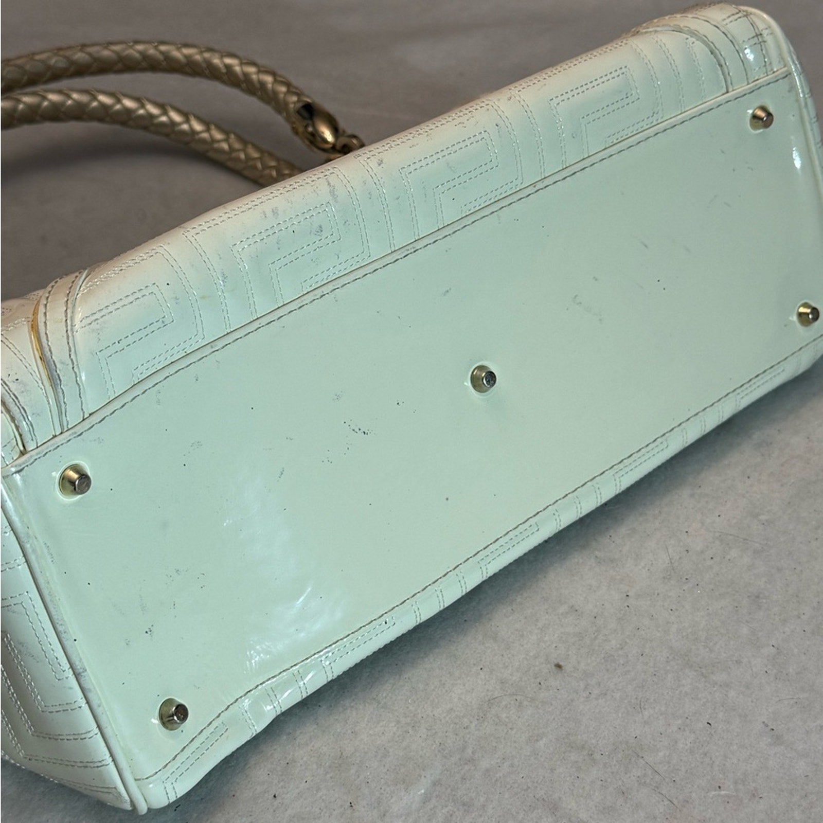 Versace Pre-Owned logo-plaque leather satchel bag