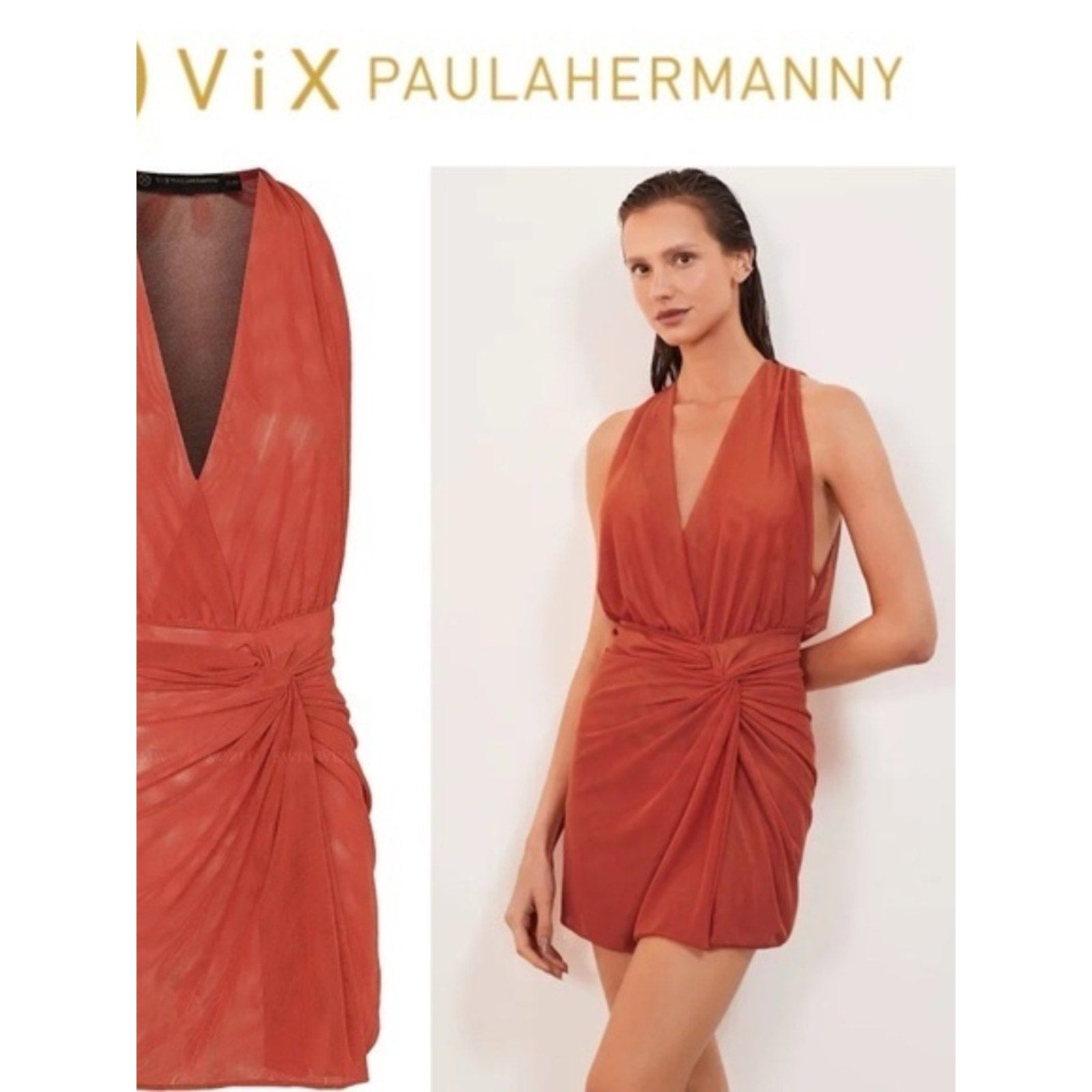 ViX Paula Hermanny ViX Karina Swim Cover-Up Dress - size small - NEW