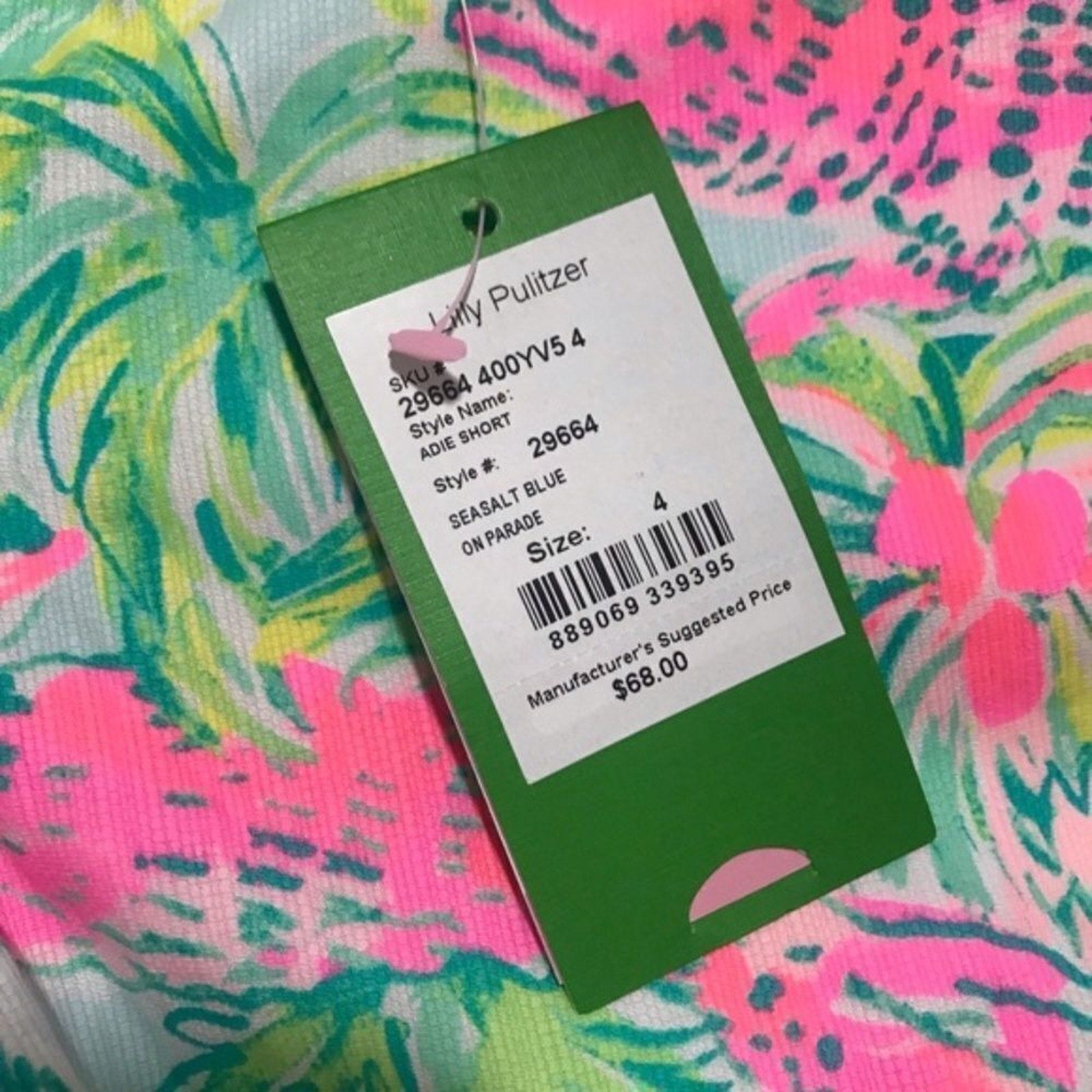 NWT Lilly Pulitzer Adie Short Seasalt Blue on Parade - 4