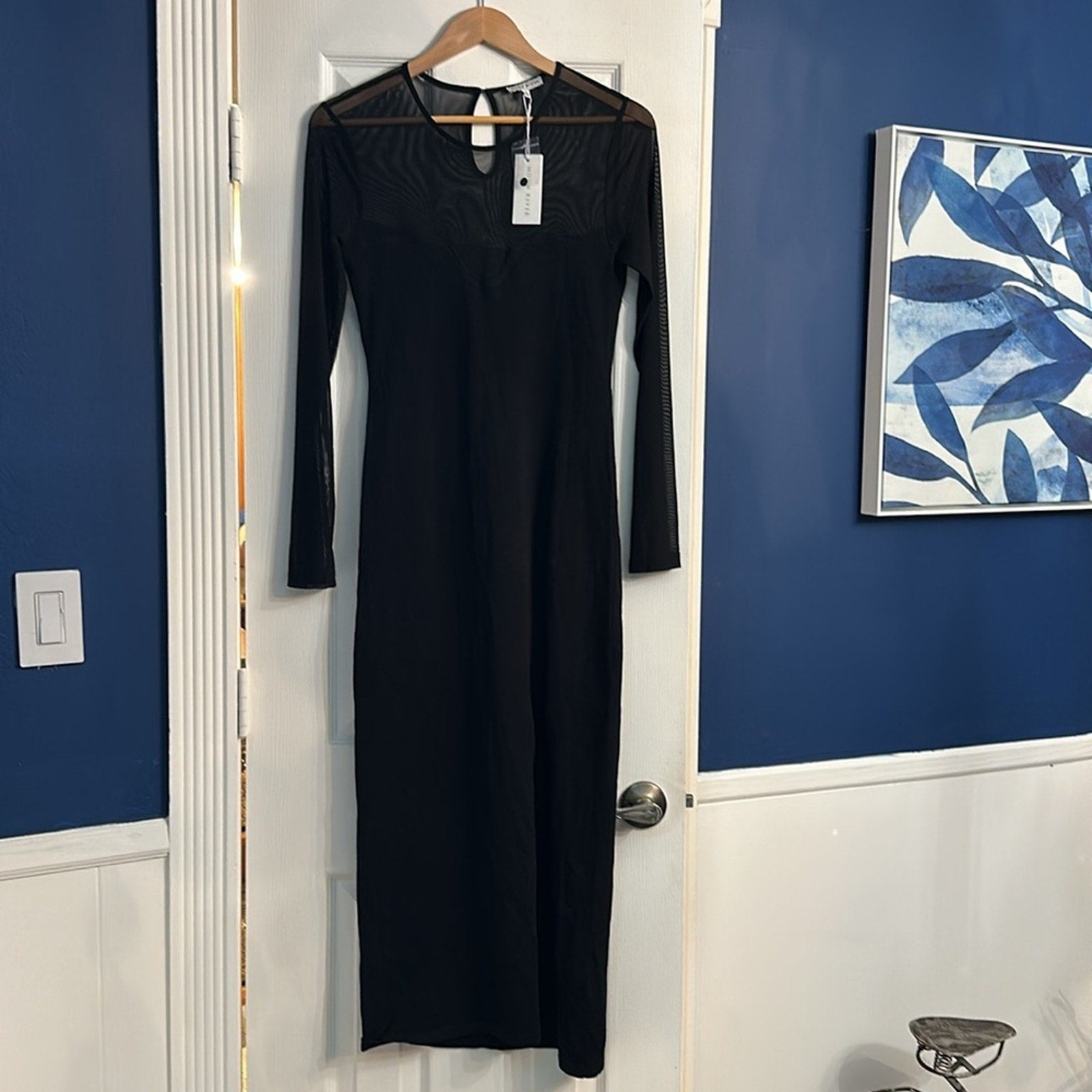 NWT Moon River Kaiden Midi Dress - Black - size M