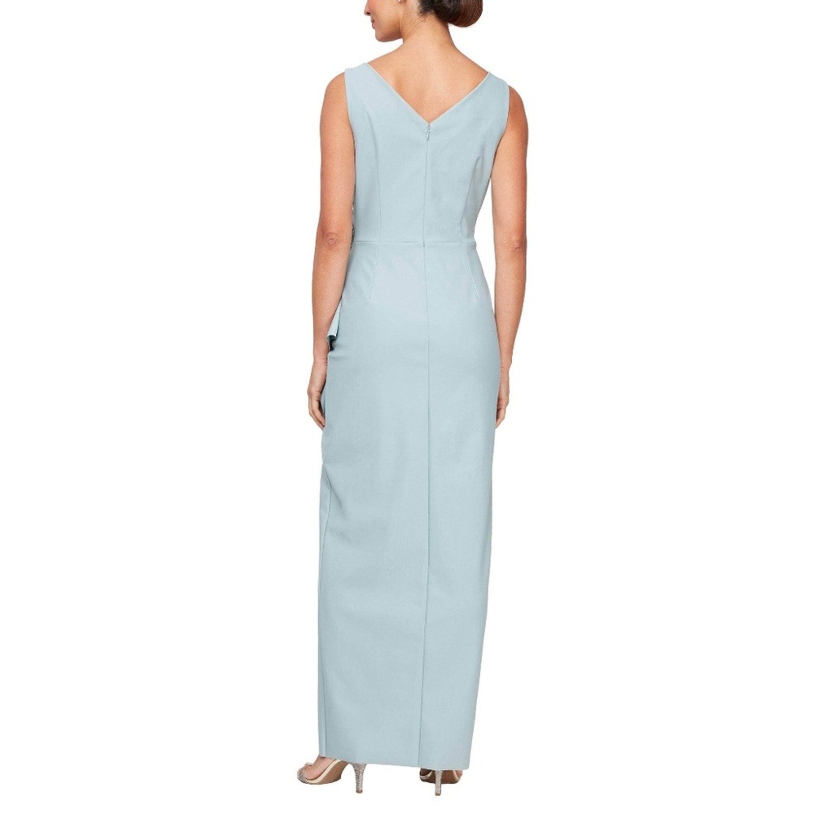 NWT ALEX EVENINGS Side Ruched Cocktail Dress - size 8