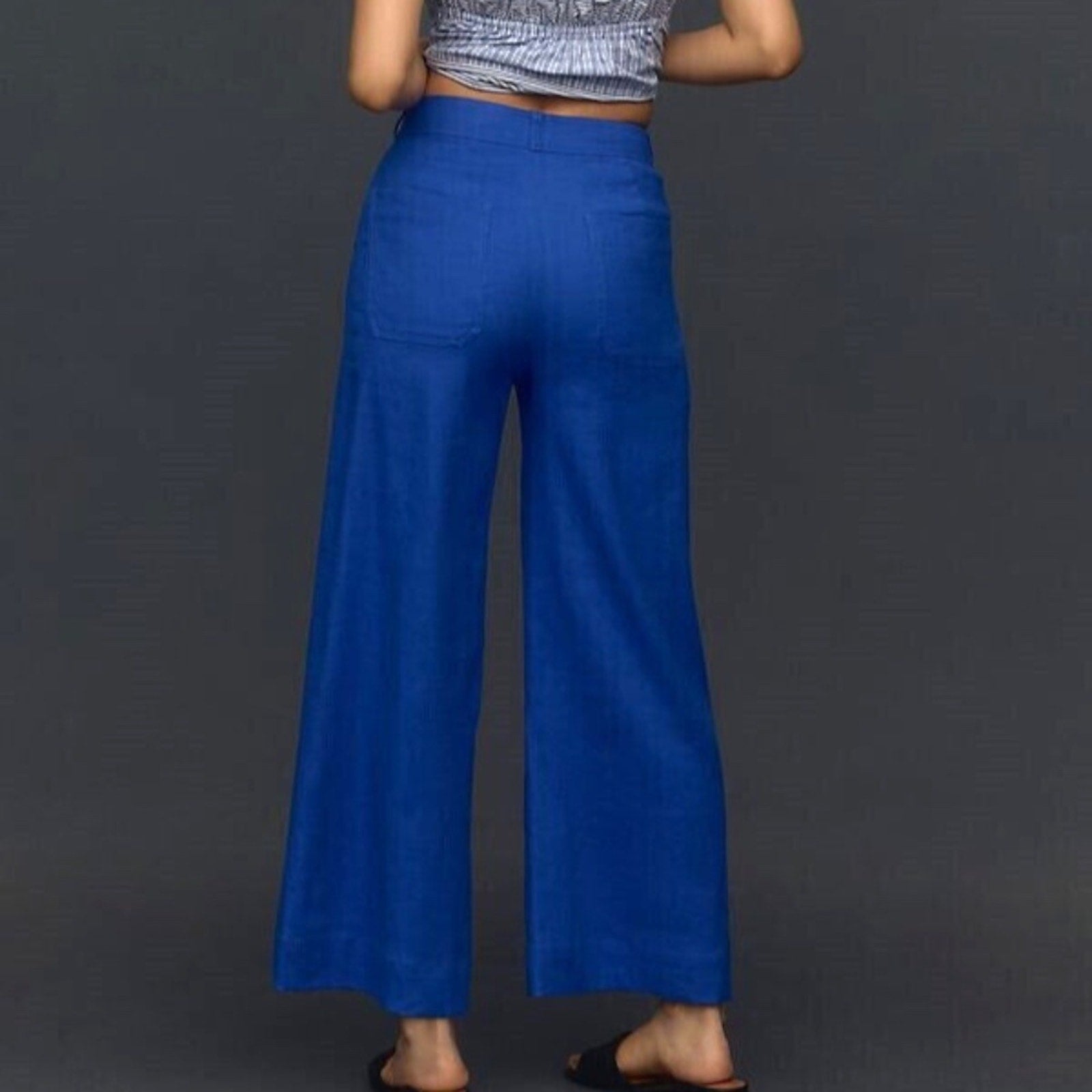 Maeve The Colette Wide-leg Pants in blue - size 27