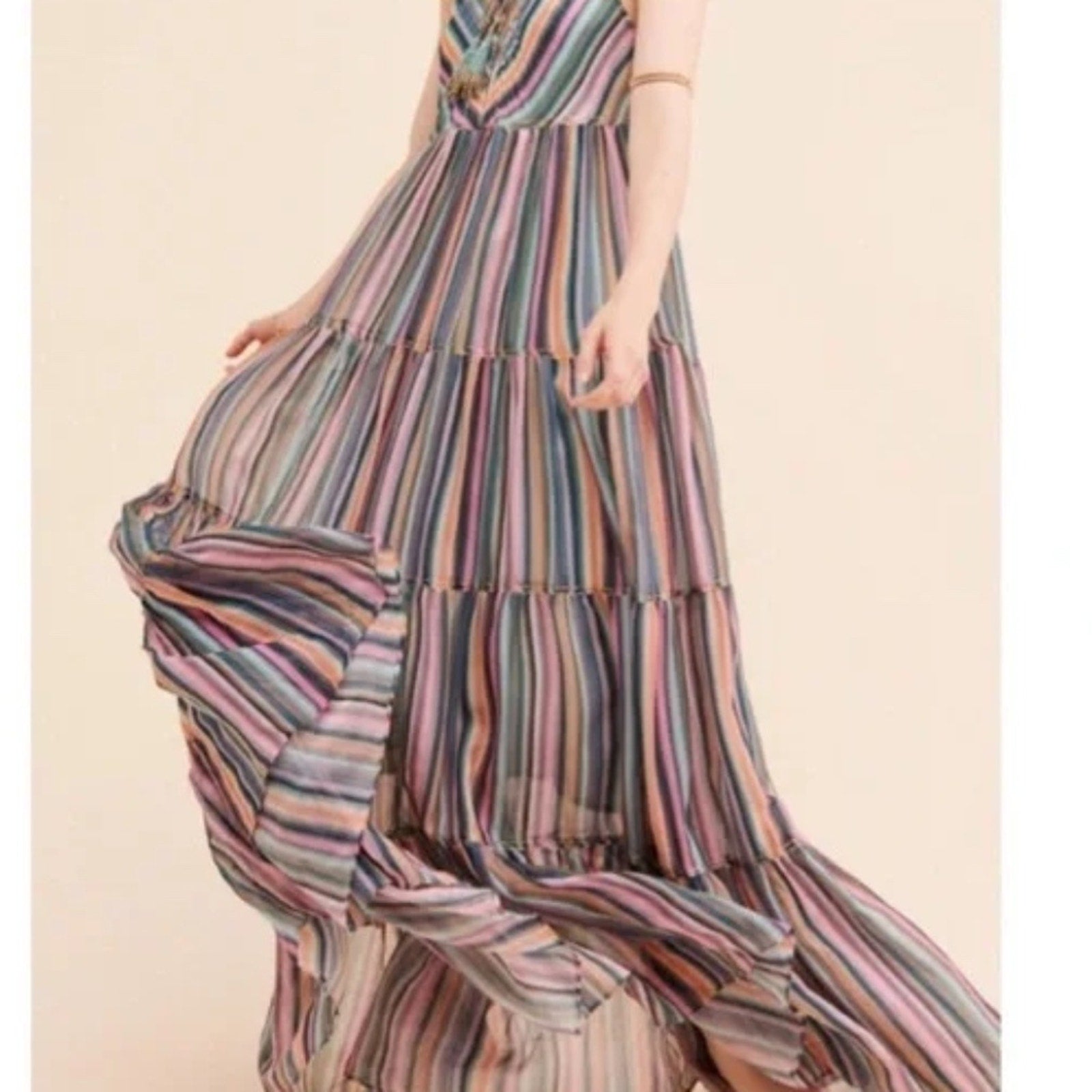 Love Sam Winnie Stripe Maxi Dress - size M