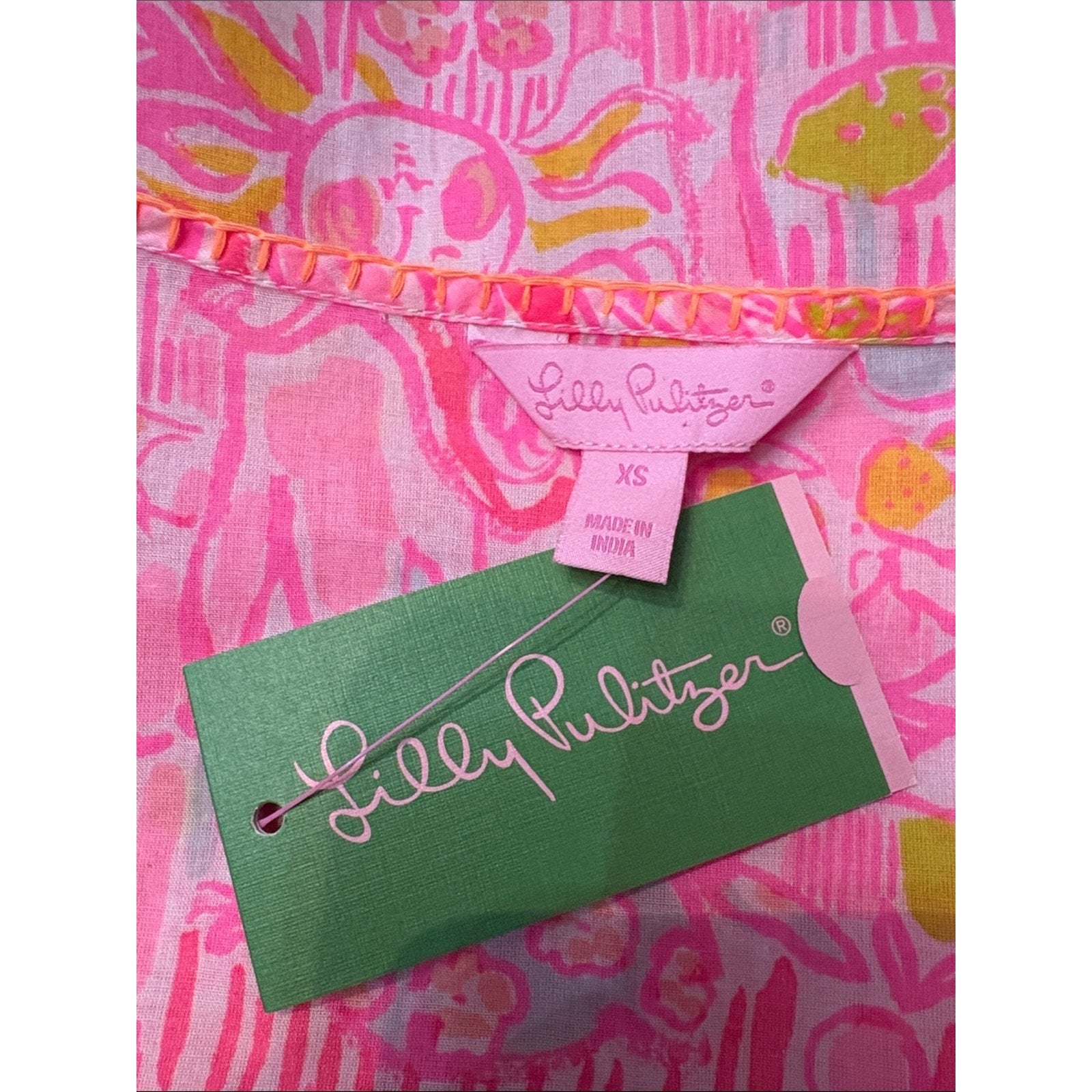 LILLY PULITZER Kini in The Keys Lauren Top Small Pink Pout - size XS - NWT
