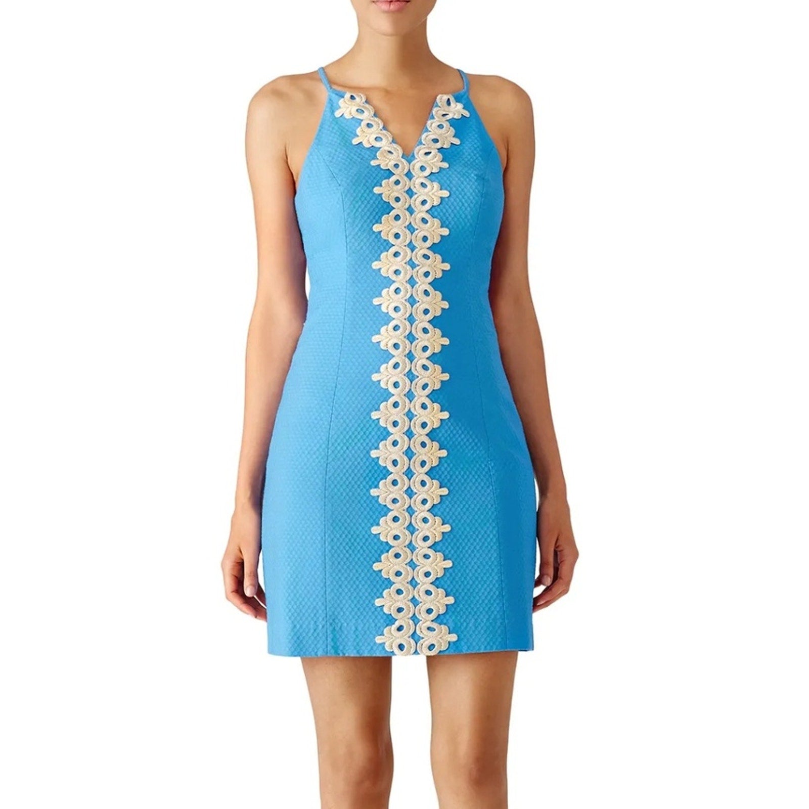 Lilly Pulitzer Pearl Blue and Gold Shift - size 2