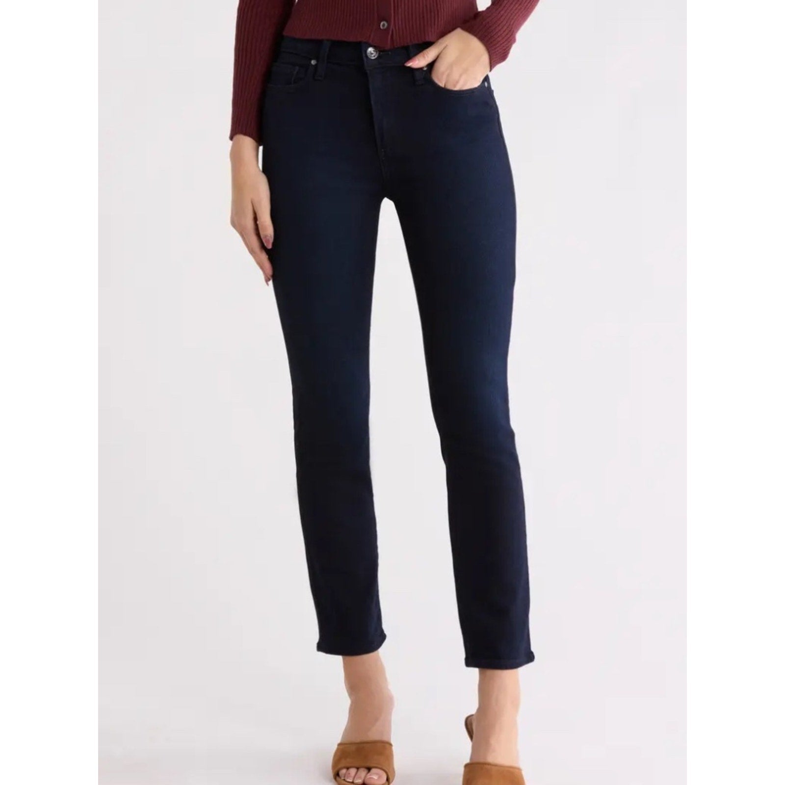 Paige Women's Cindy High Waist Ankle Straight Leg Jeans in Thames - size 25