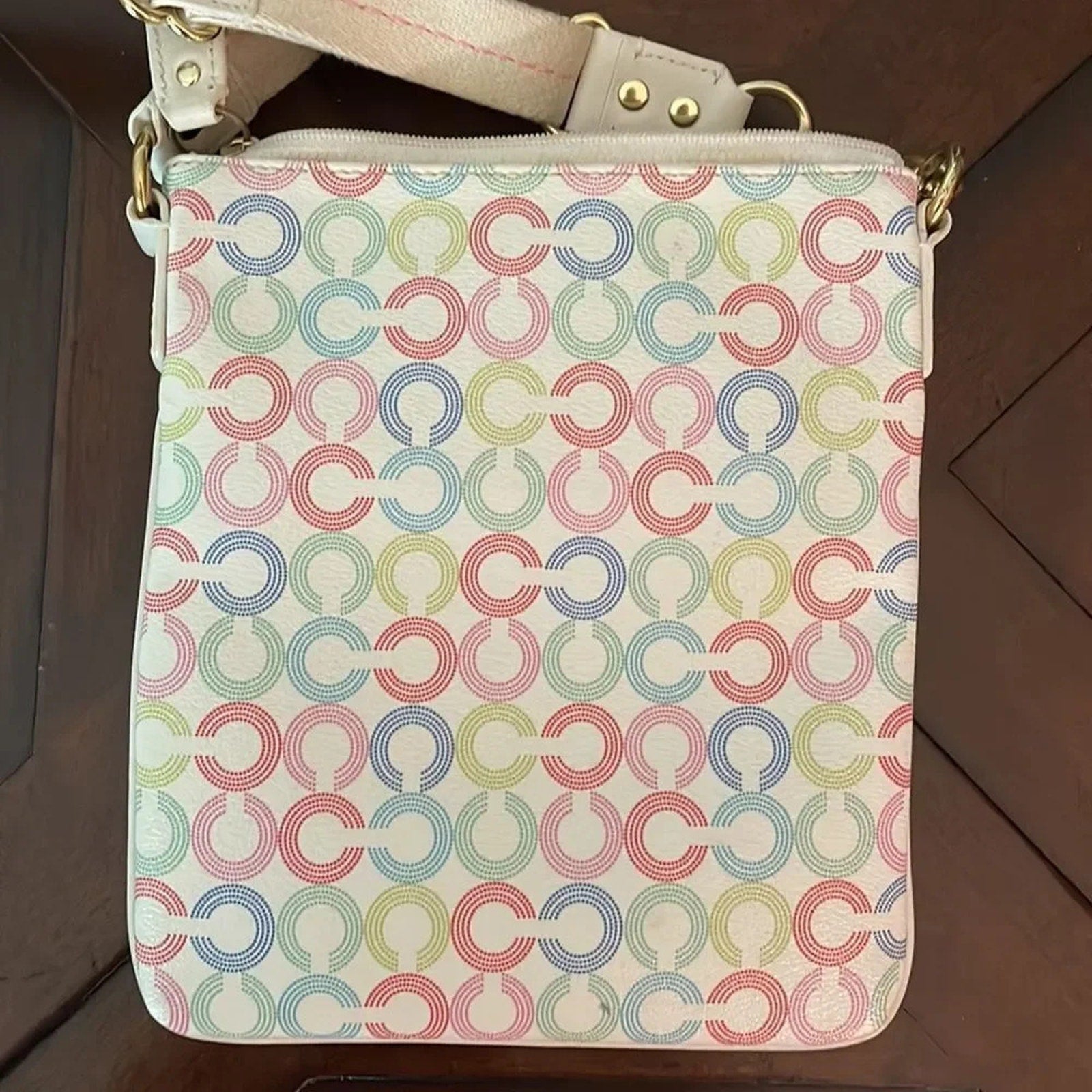 Coach Signature Pastel Crossbody Bag Rare