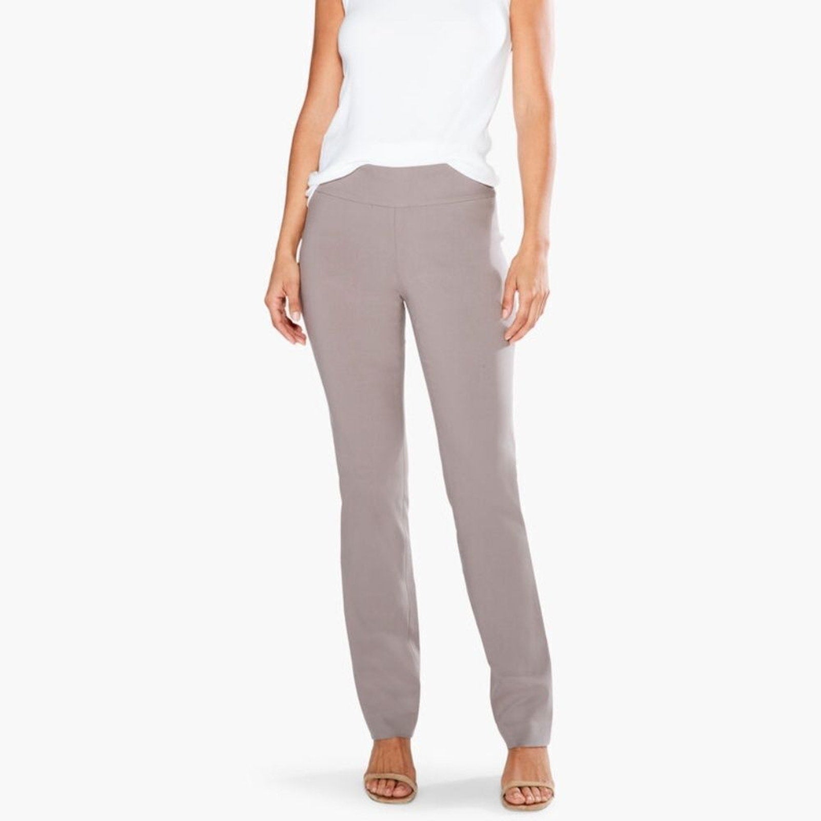 NWT Nic + Zoe Wonderstretch Straight Pant - Shiitake - size 2