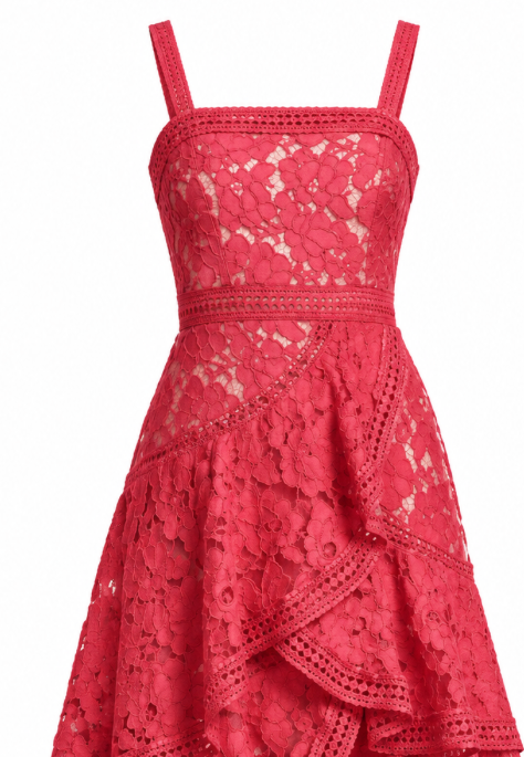 Alice + Olivia Angelita Tiered Lace Dress - 12 - Image 2