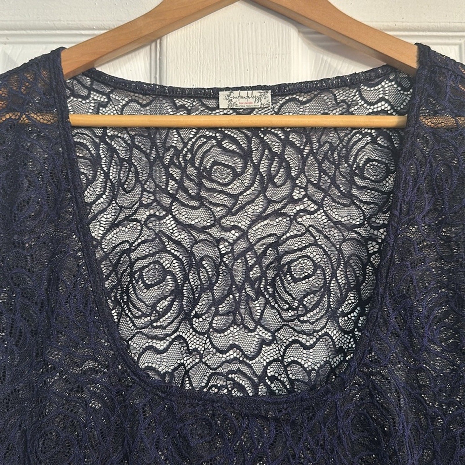 Free People NEW Intimately Free In My Head Rose Lace Bodysuit - size XL