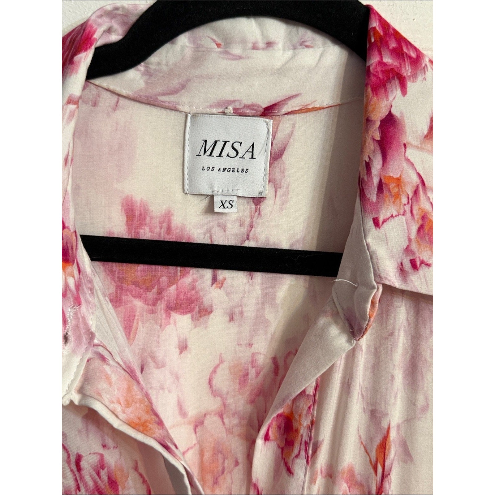 Misa Los Angeles Abigail Pink Watercolor Maxi Dress - XS 🌟
