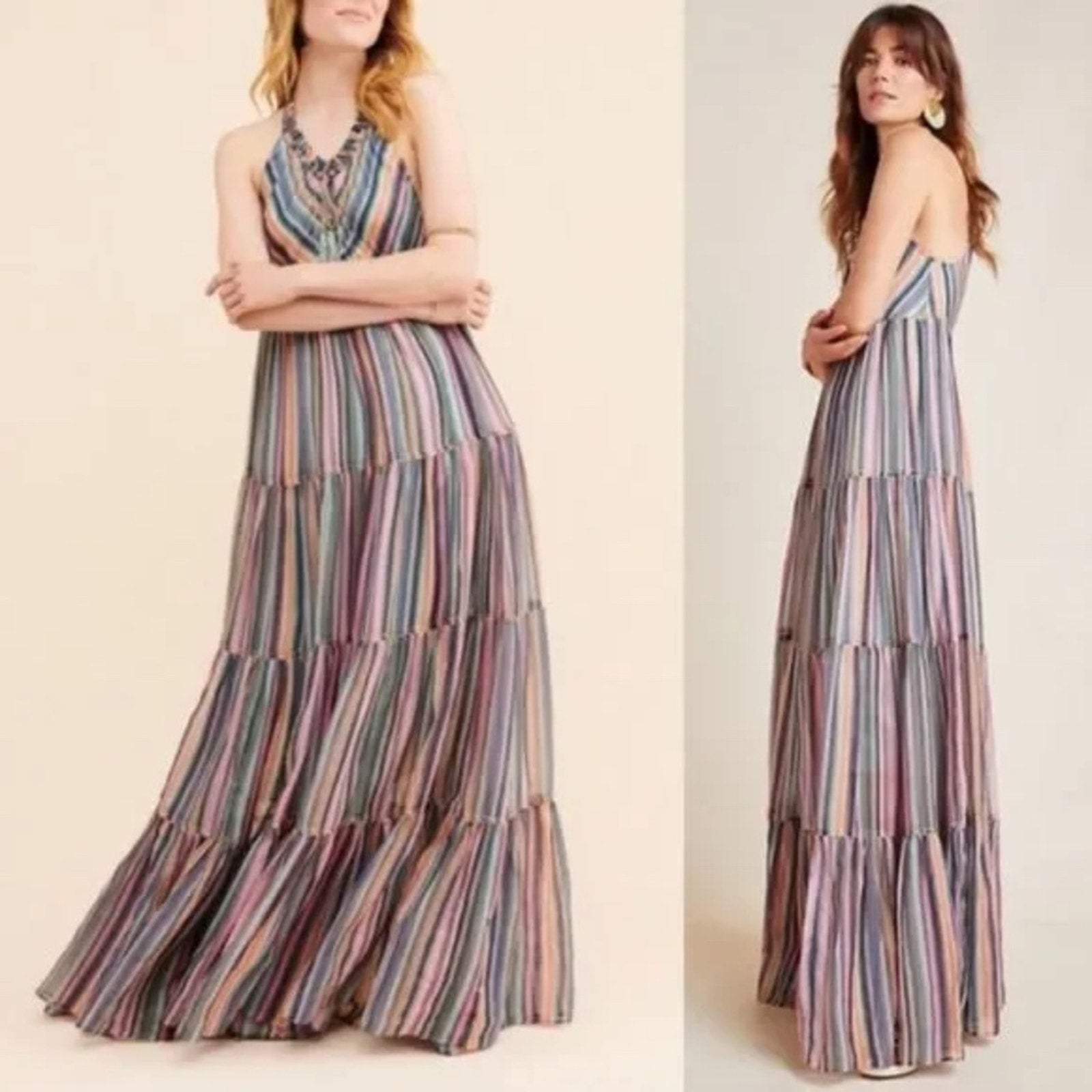 Love Sam Winnie Stripe Maxi Dress - size M