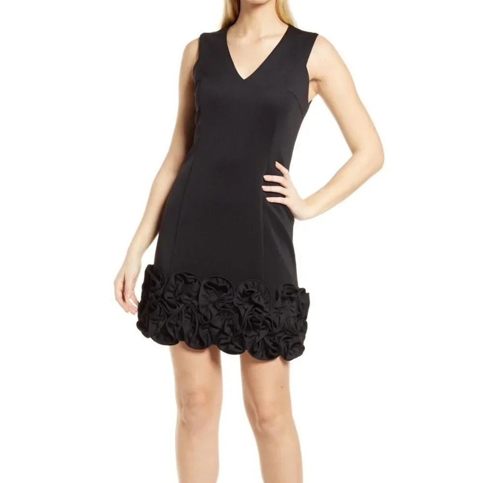 NWT Donna Ricco Women's Cupcake Hem Scuba Sheath Dress