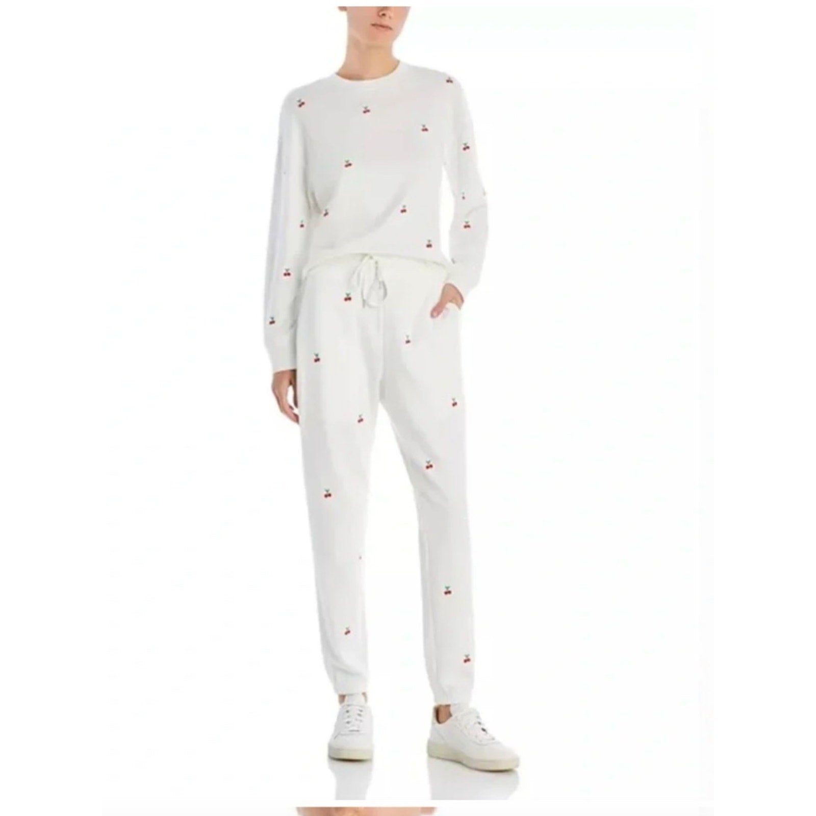 Rails White Jogger Set with Cherry Print - M 🌟